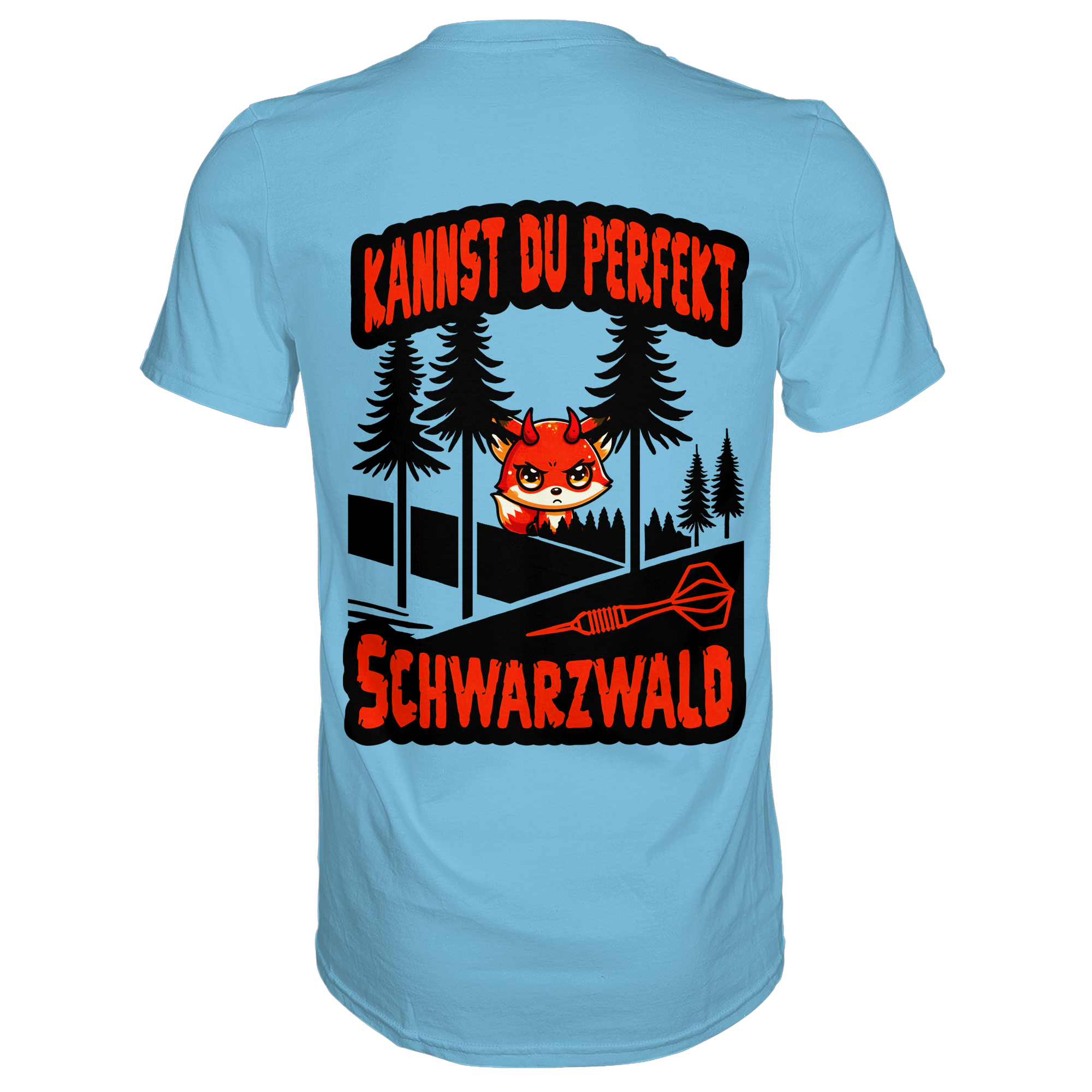 Darts-T-Shirt Motiv "Schwarzwald Perfekt" (Druck hinten)