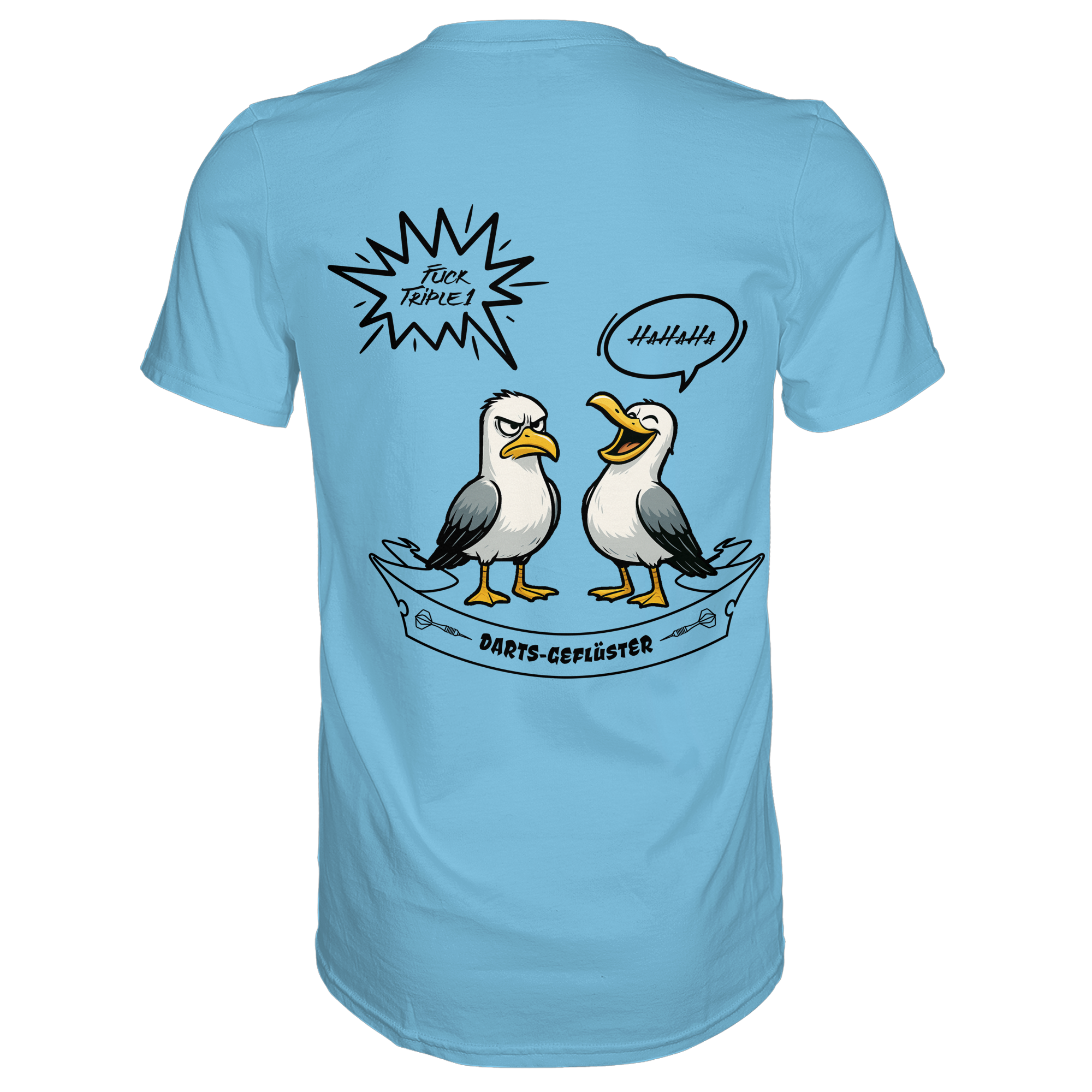 Darts-T-Shirt Motiv "Fuck Triple 1" (Druck hinten)
