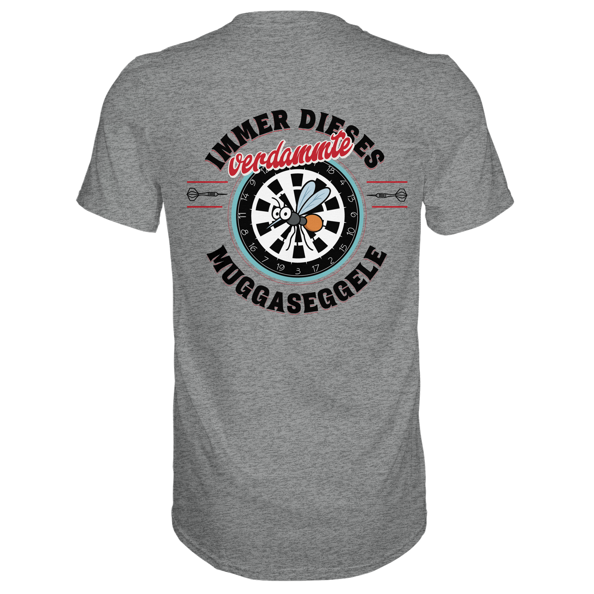 Darts-T-Shirt Motiv "Muggaseggele" (Druck hinten)