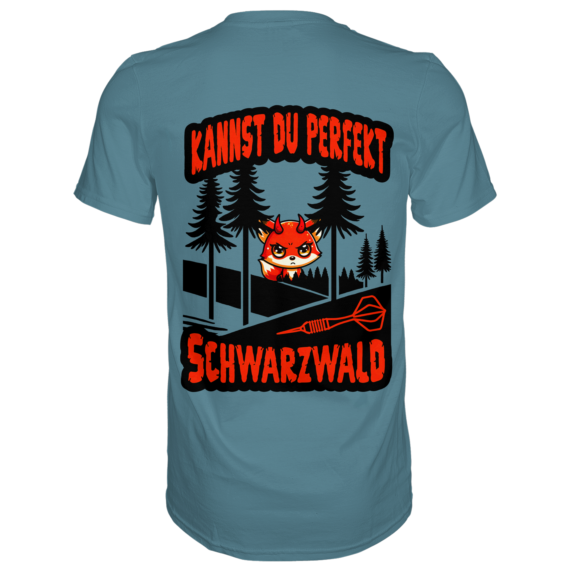 Darts-T-Shirt Motiv "Schwarzwald Perfekt" (Druck hinten)
