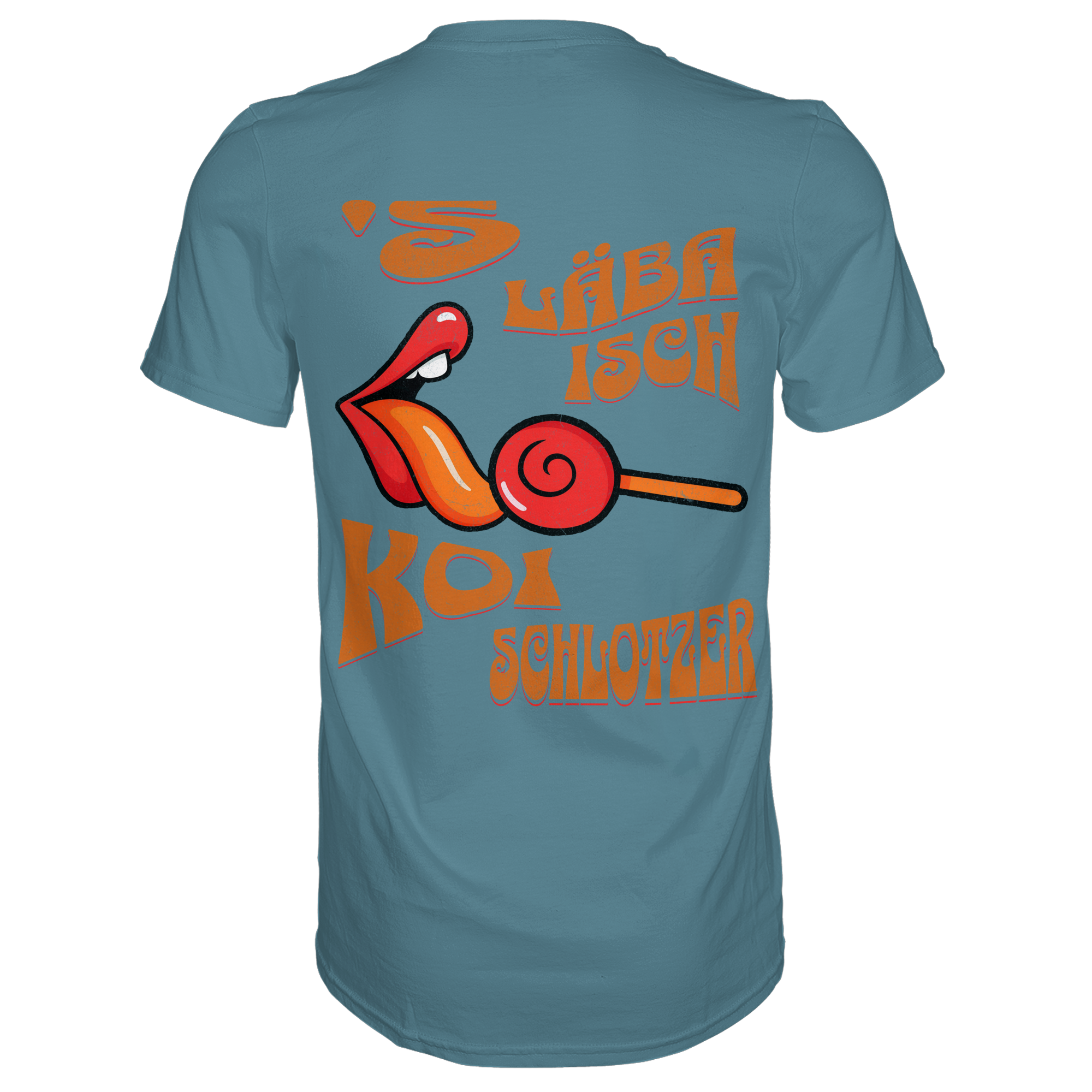 Fun-T-Shirt Motiv "Koi Schlotzer" (Druck hinten)