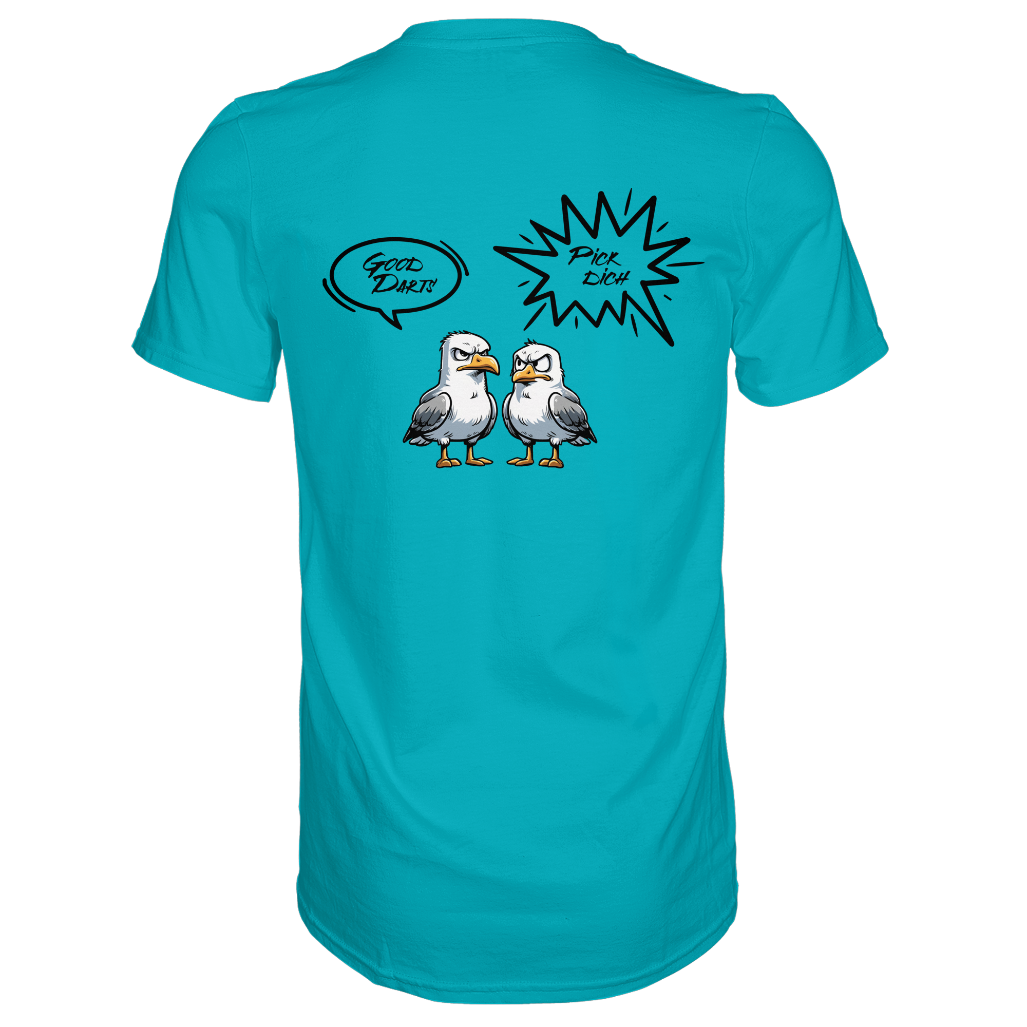 Darts-T-Shirt Motiv "Pick Dich" (Druck hinten)