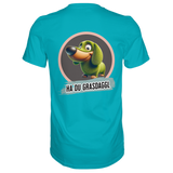 Fun-T-Shirt Motiv "Du Grasdaggl" (Druck hinten)