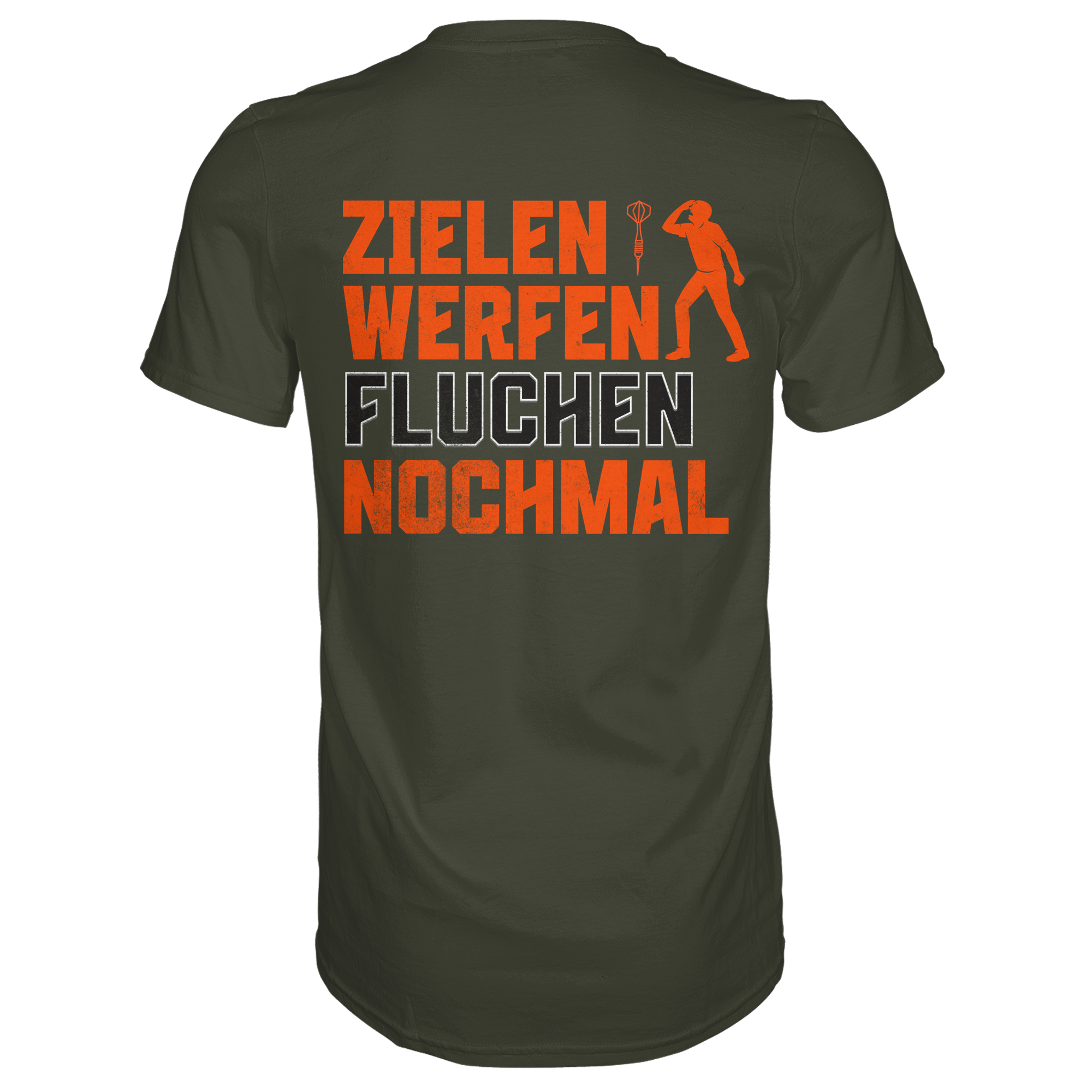 Darts-T-Shirt Motiv "Dartsfluch" (Druck hinten)