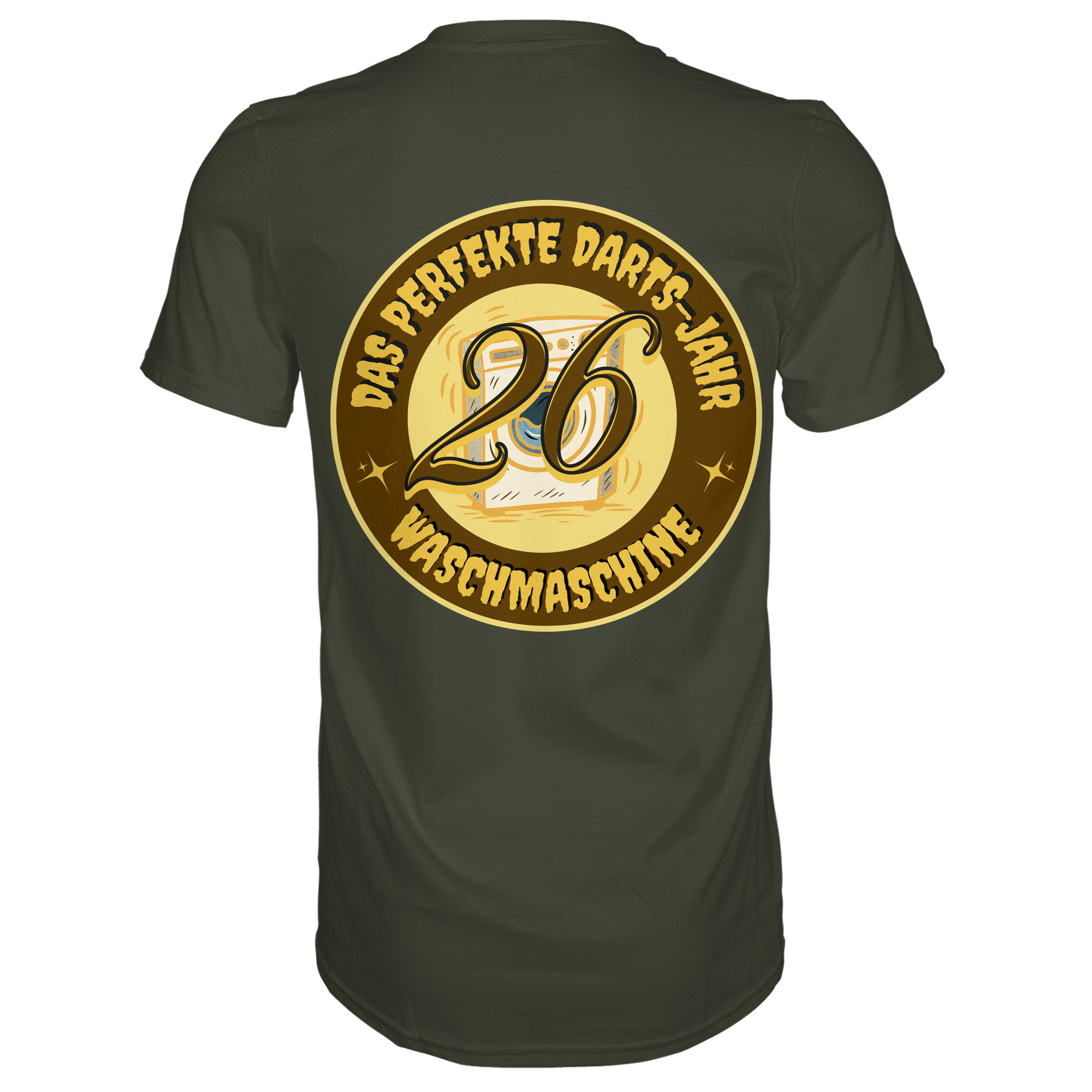 Darts-T-Shirt Motiv "Perfektes Dartsjahr" (Druck hinten)