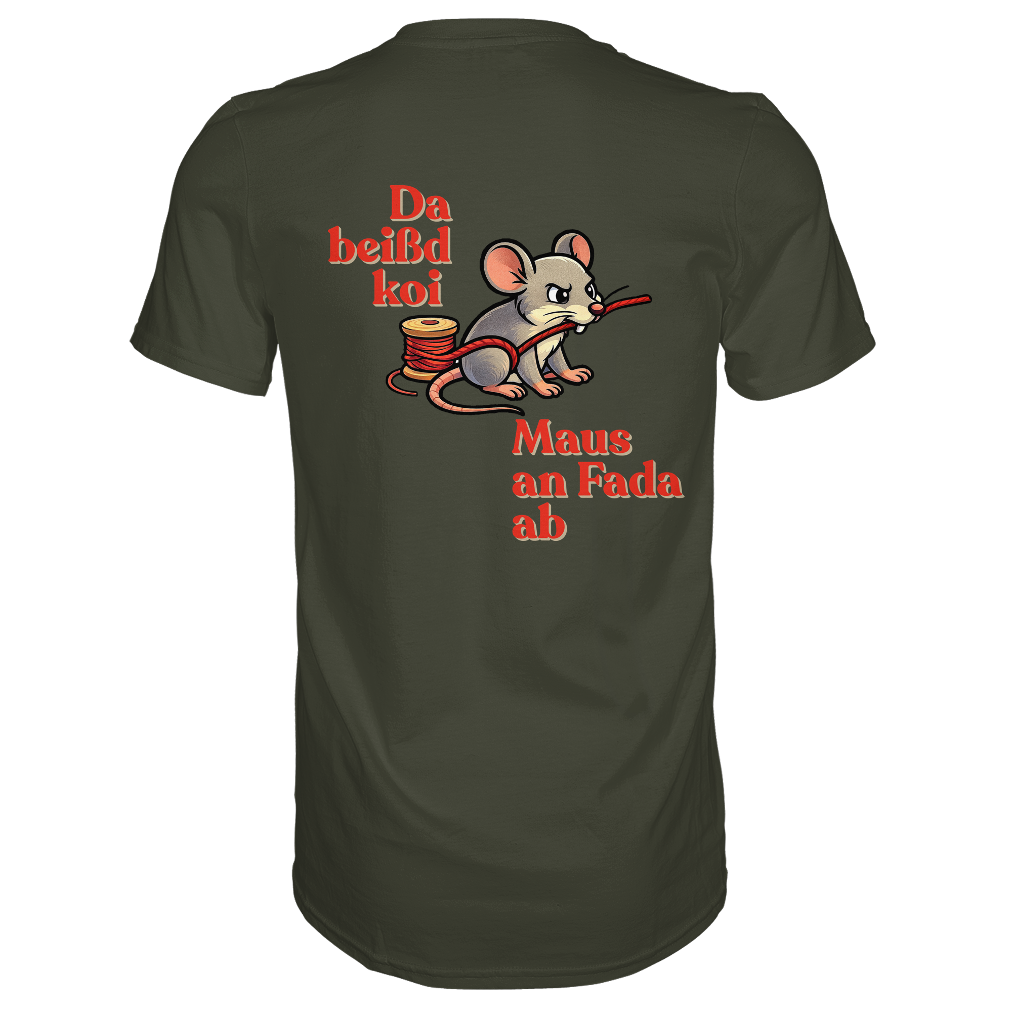 Fun-T-Shirt Motiv "Maus ond Fada" (Druck hinten)
