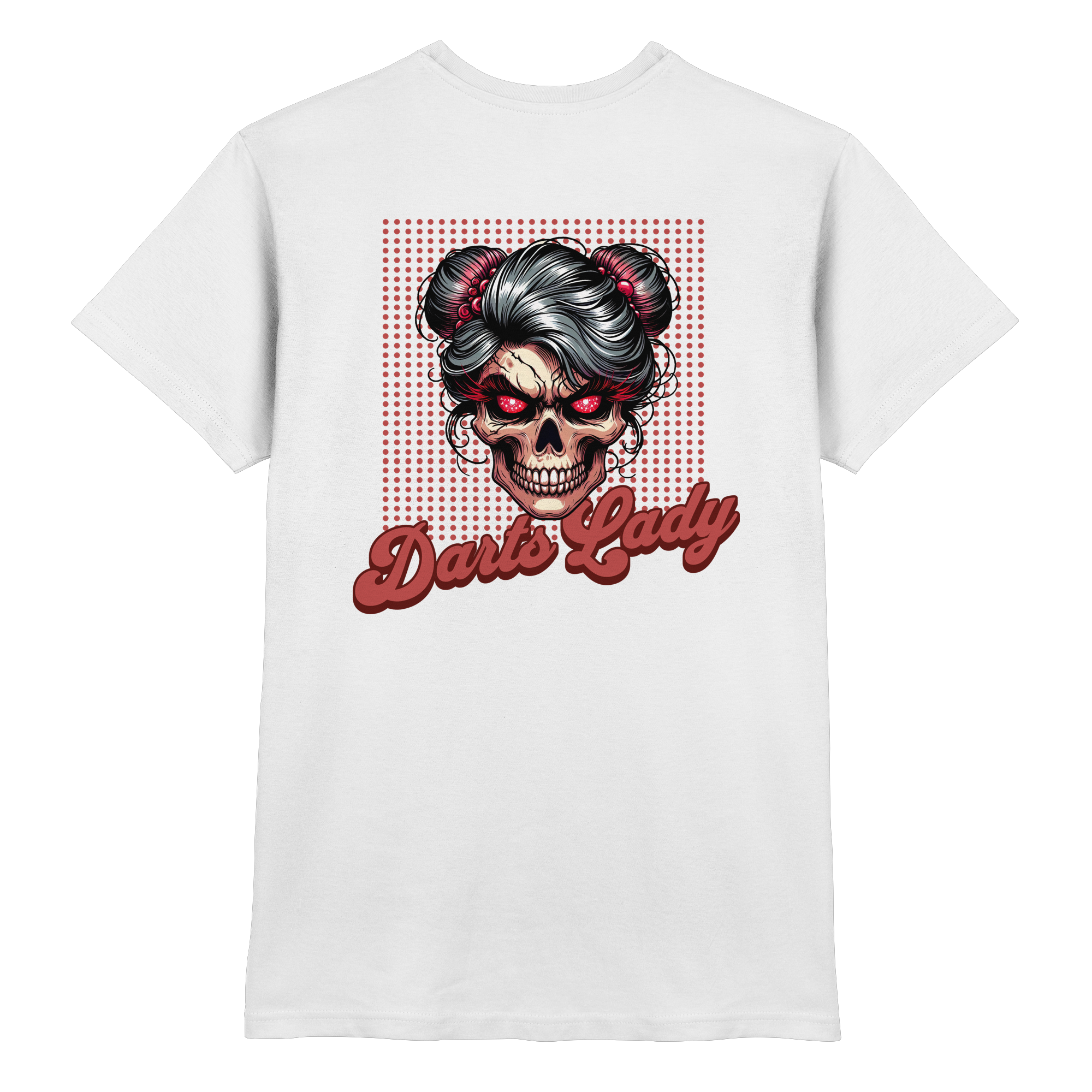 Darts-T-Shirt Motiv "Darts-Lady" (Druck hinten)
