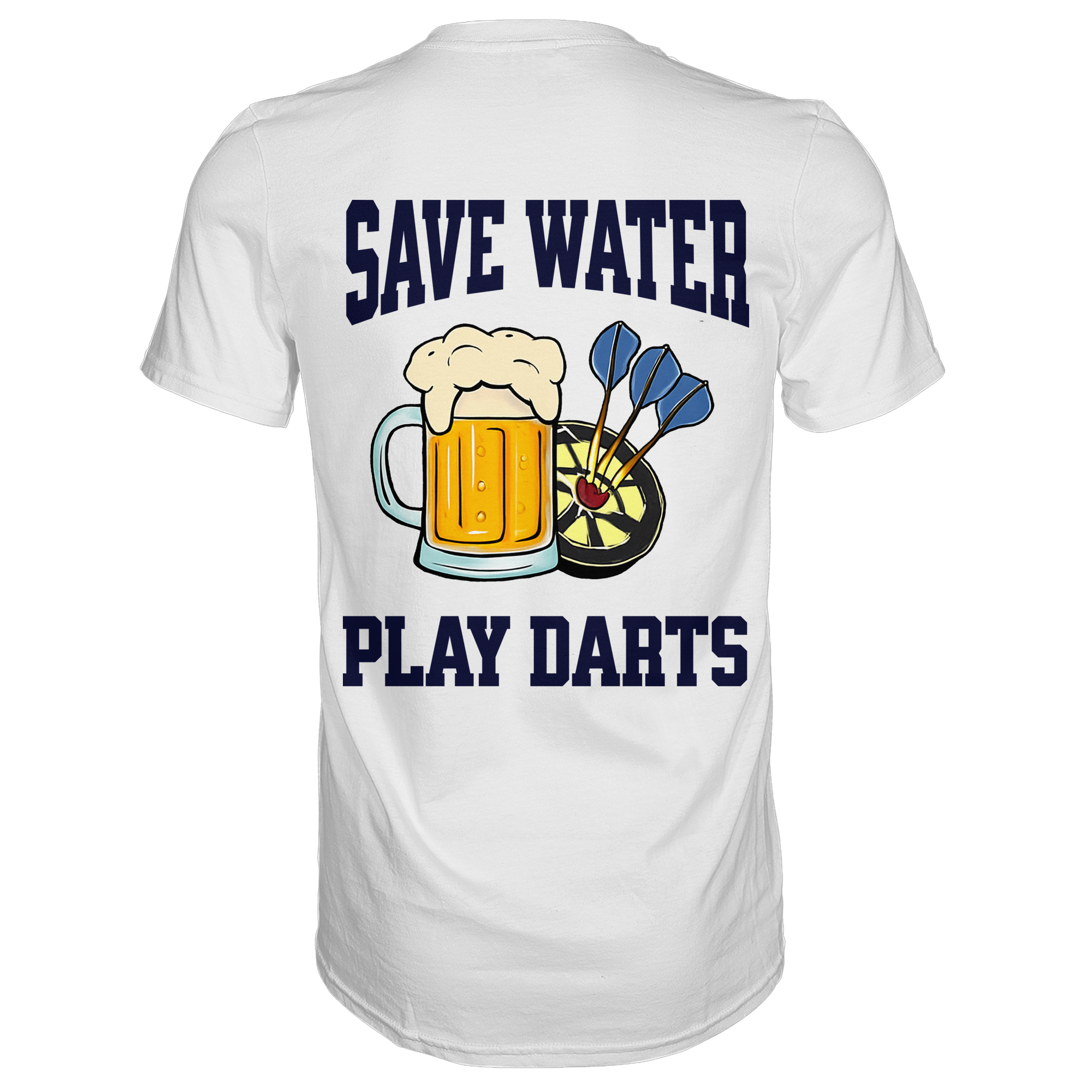 Darts-T-Shirt Motiv "Save Water" (Druck hinten)