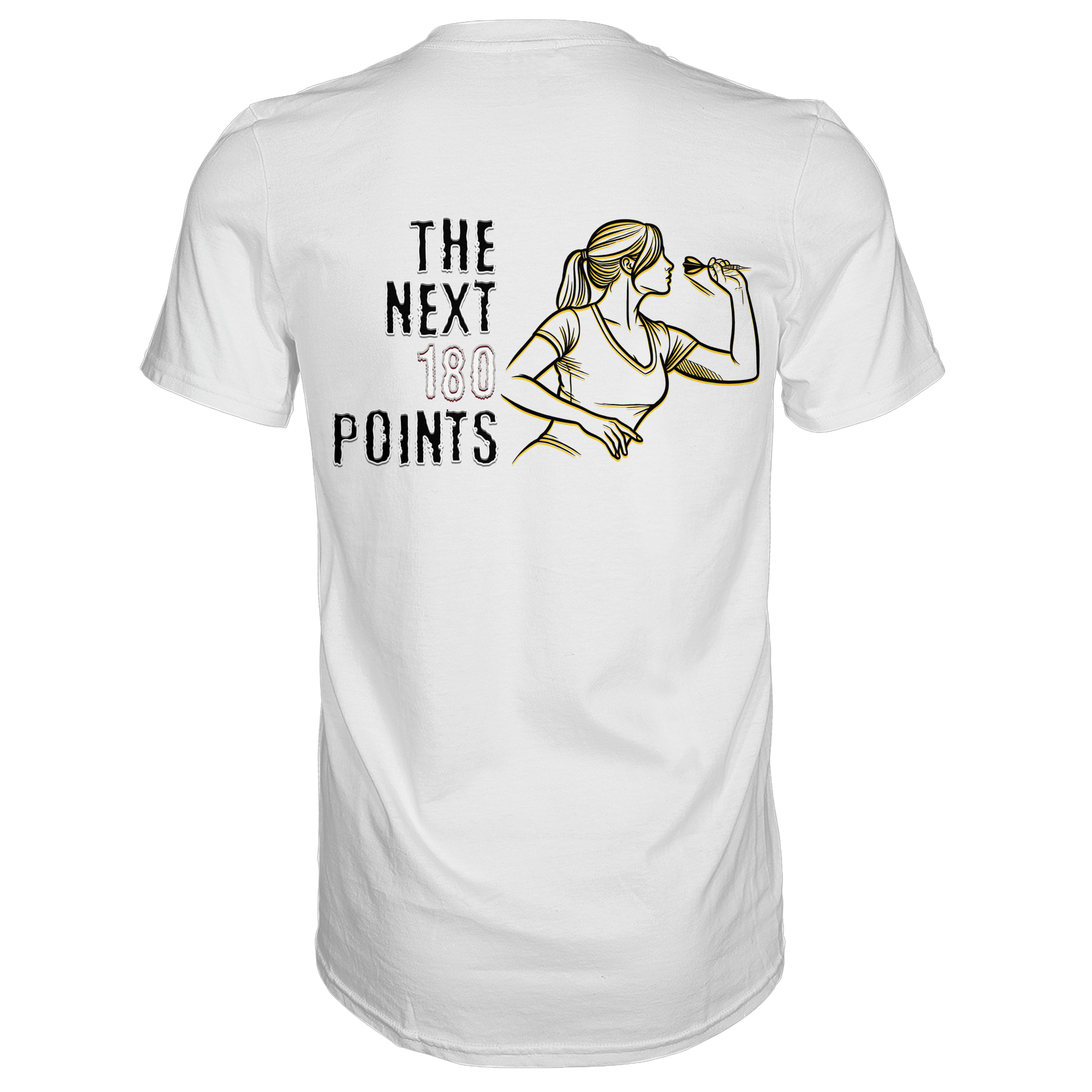 Darts-T-Shirt Motiv "Next 180 Points" (Druck hinten)