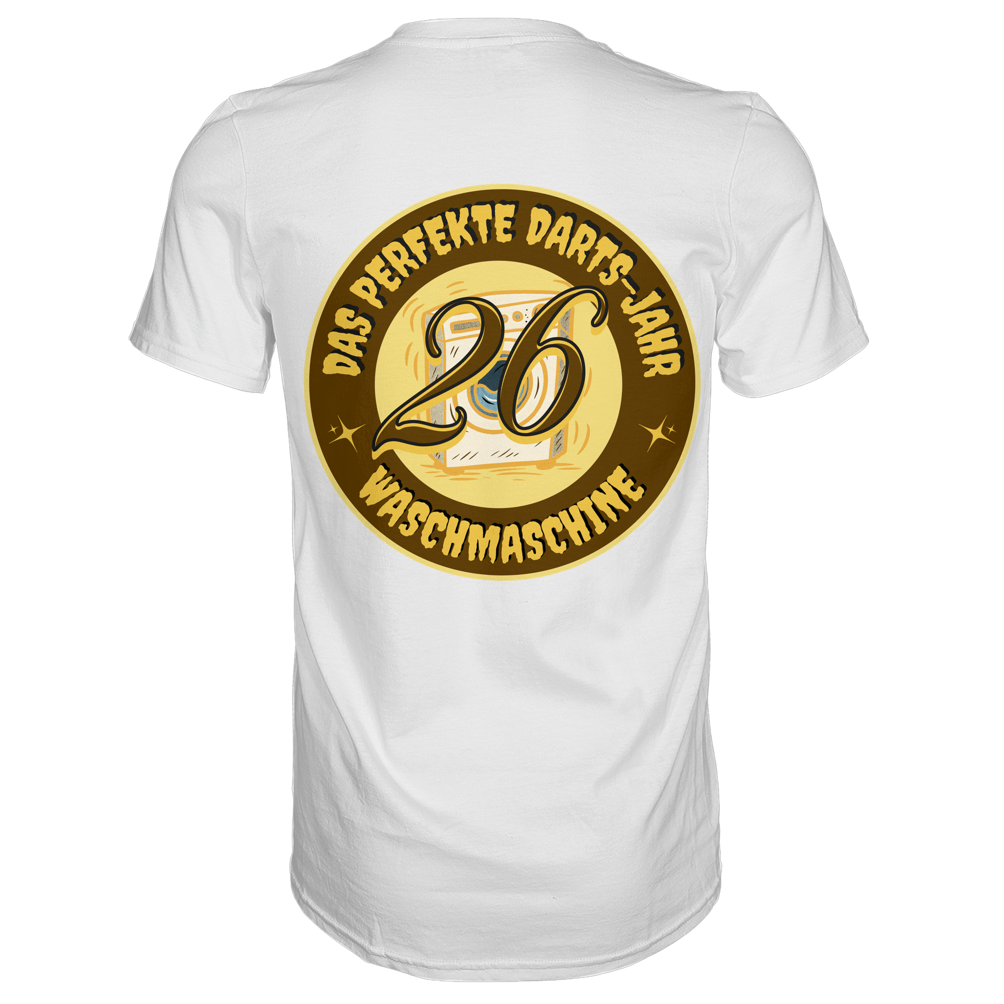 Darts-T-Shirt Motiv "Perfektes Dartsjahr" (Druck hinten)