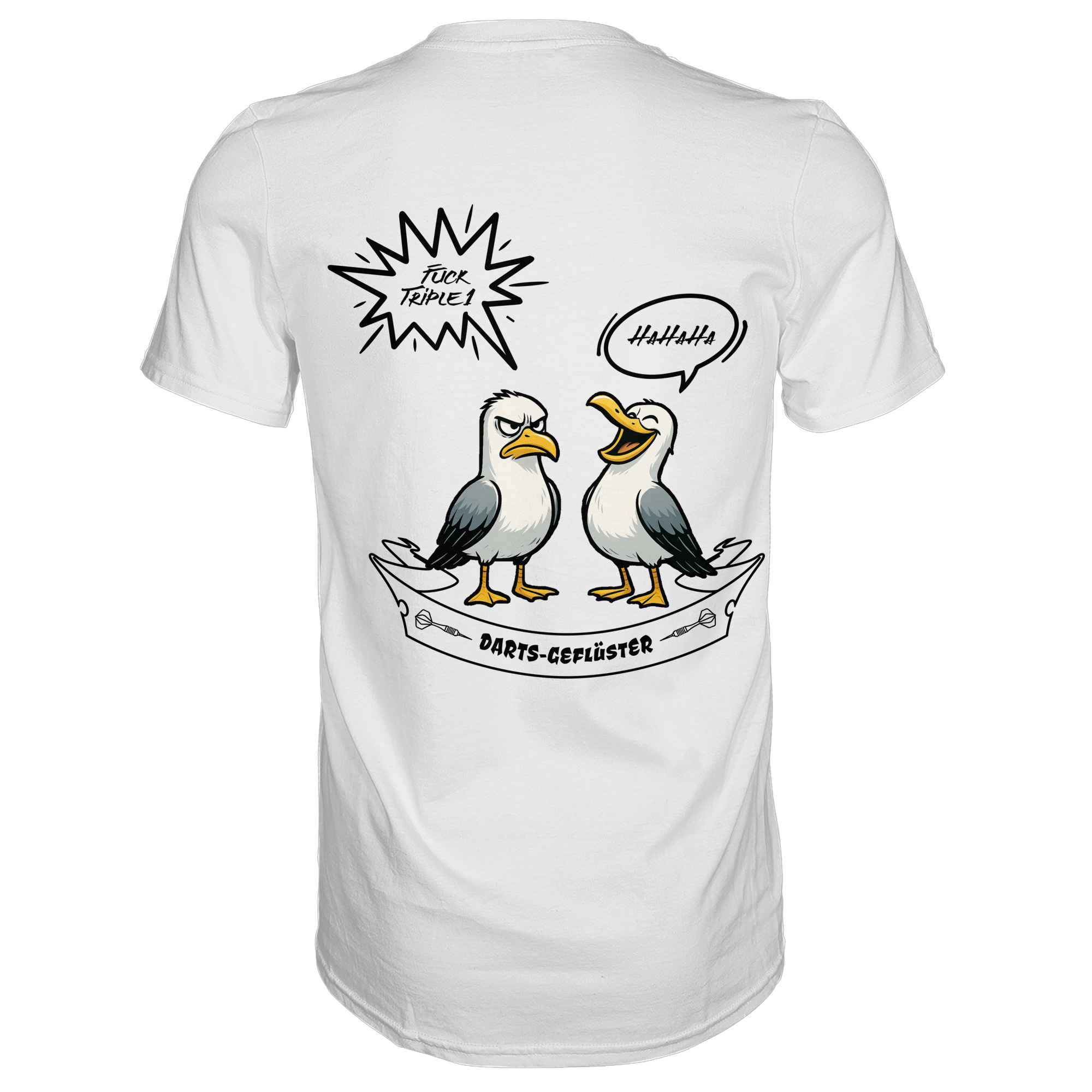 Darts-T-Shirt Motiv "Fuck Triple 1" (Druck hinten)