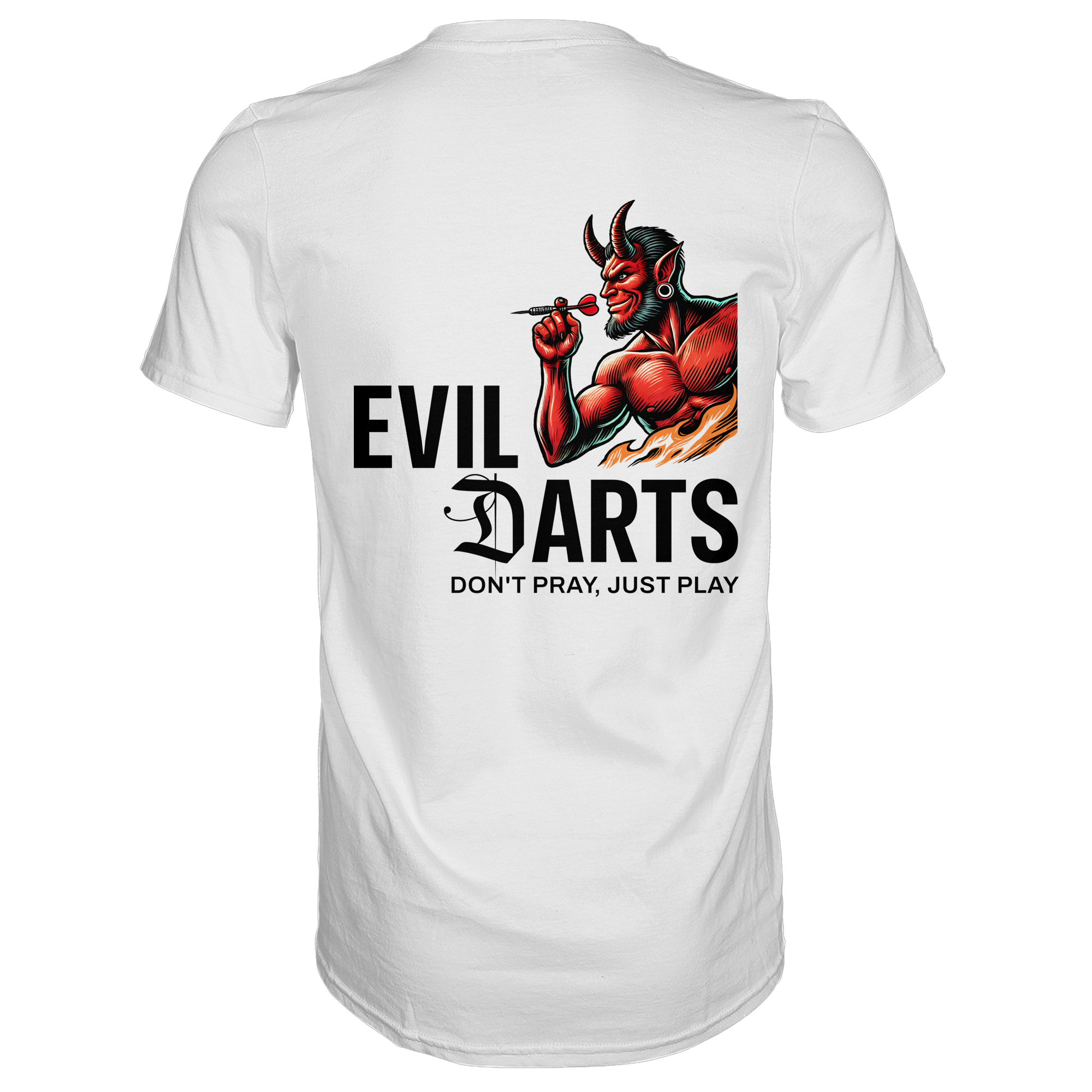 Darts-T-Shirt Motiv "Evil Darts" (Druck hinten)