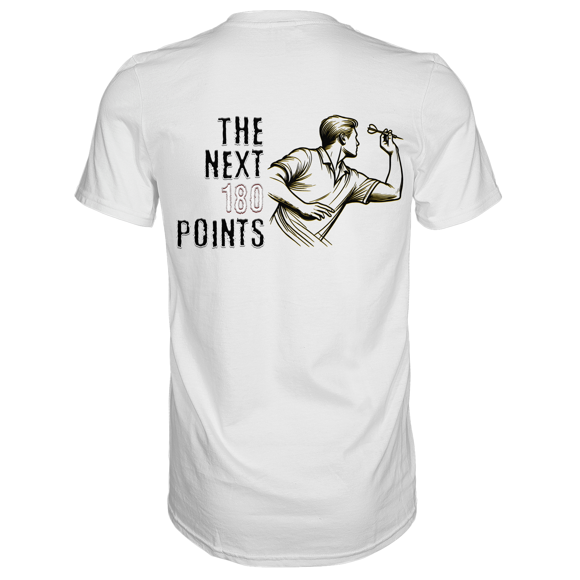 Darts-T-Shirt Motiv "Next 180 Points" (Druck hinten)