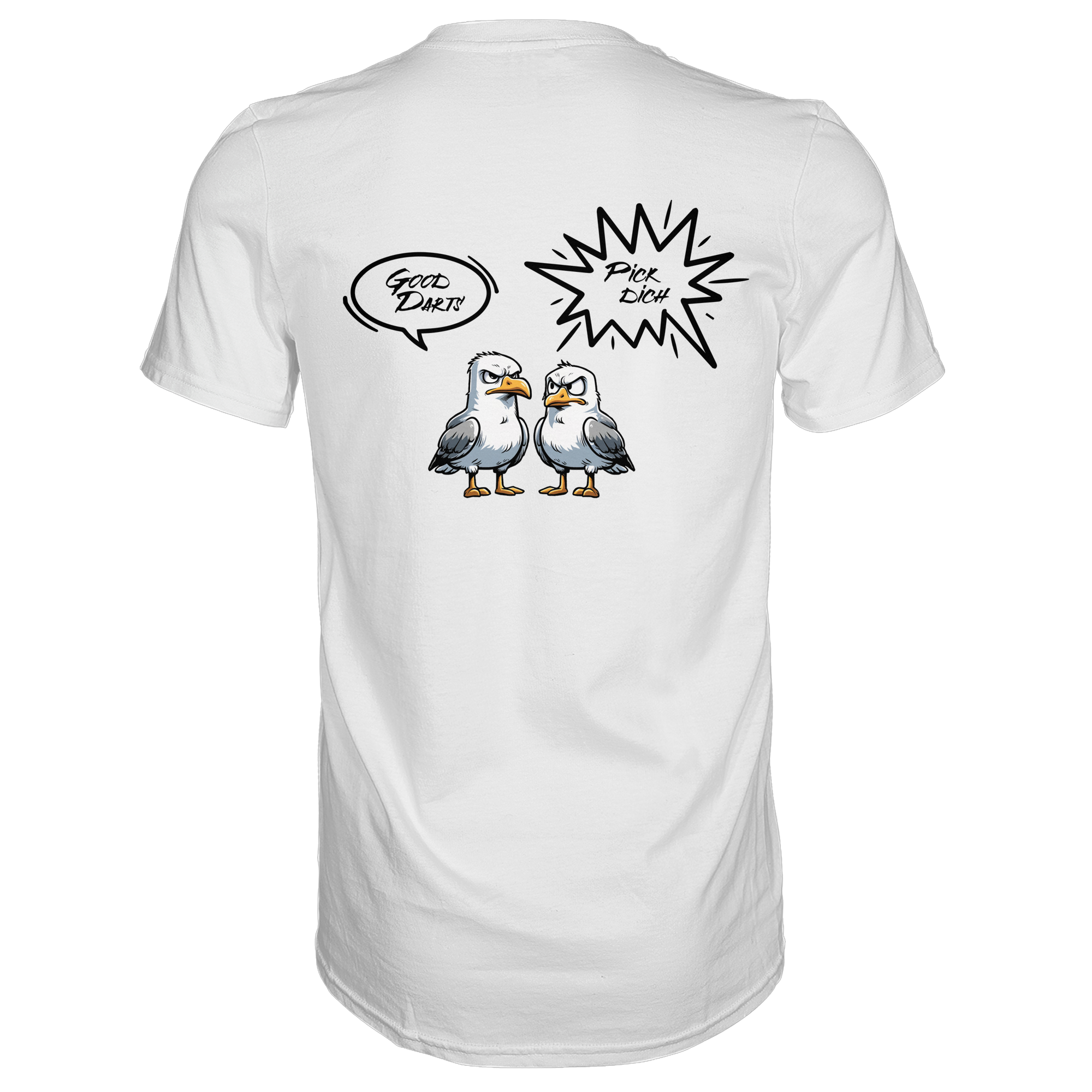 Darts-T-Shirt Motiv "Pick Dich" (Druck hinten)