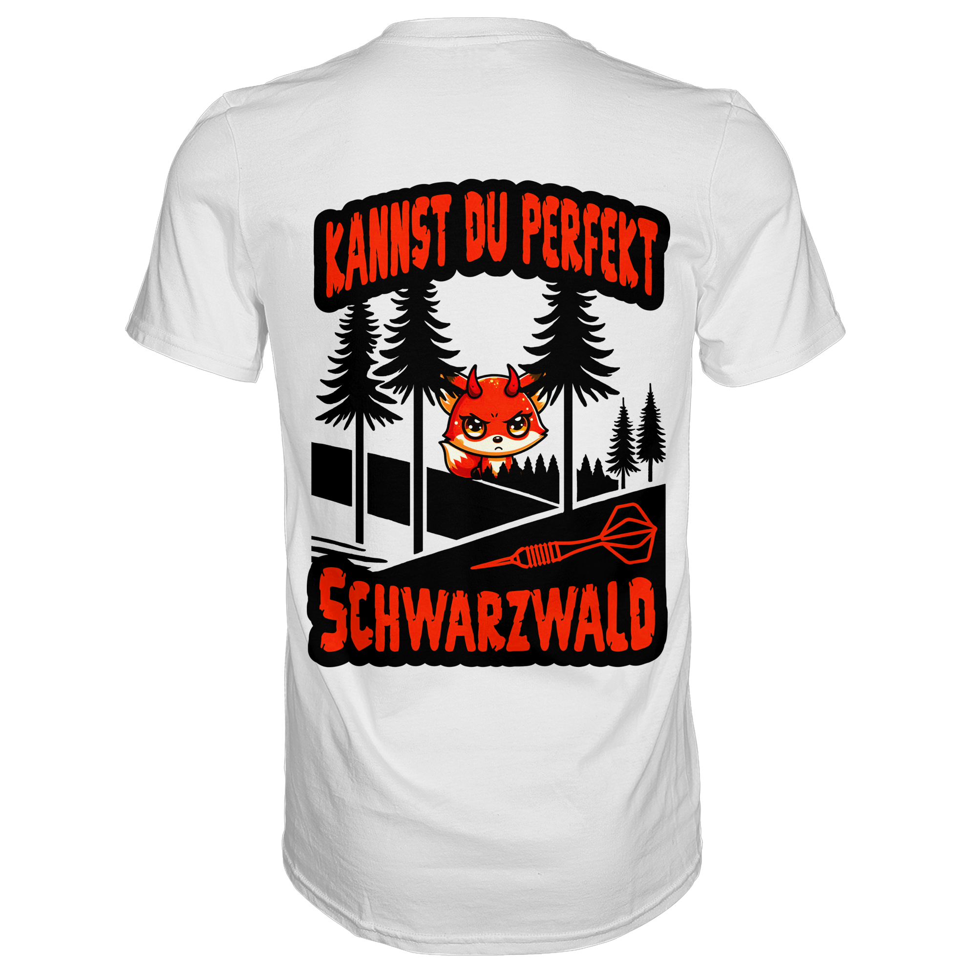 Darts-T-Shirt Motiv "Schwarzwald Perfekt" (Druck hinten)