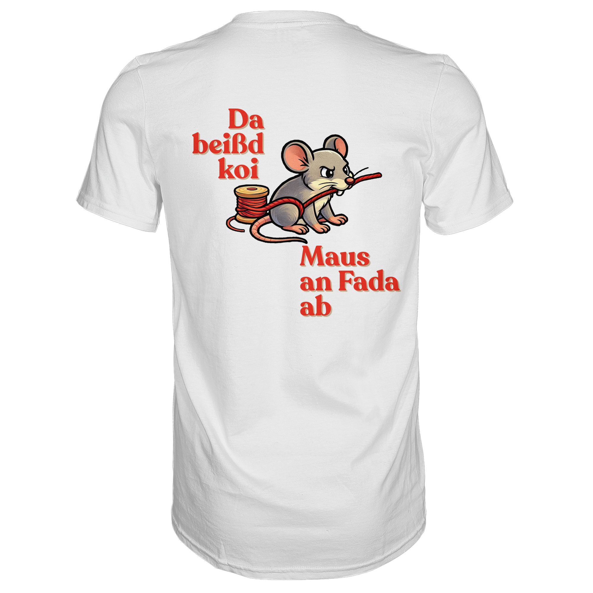 Fun-T-Shirt Motiv "Maus ond Fada" (Druck hinten)