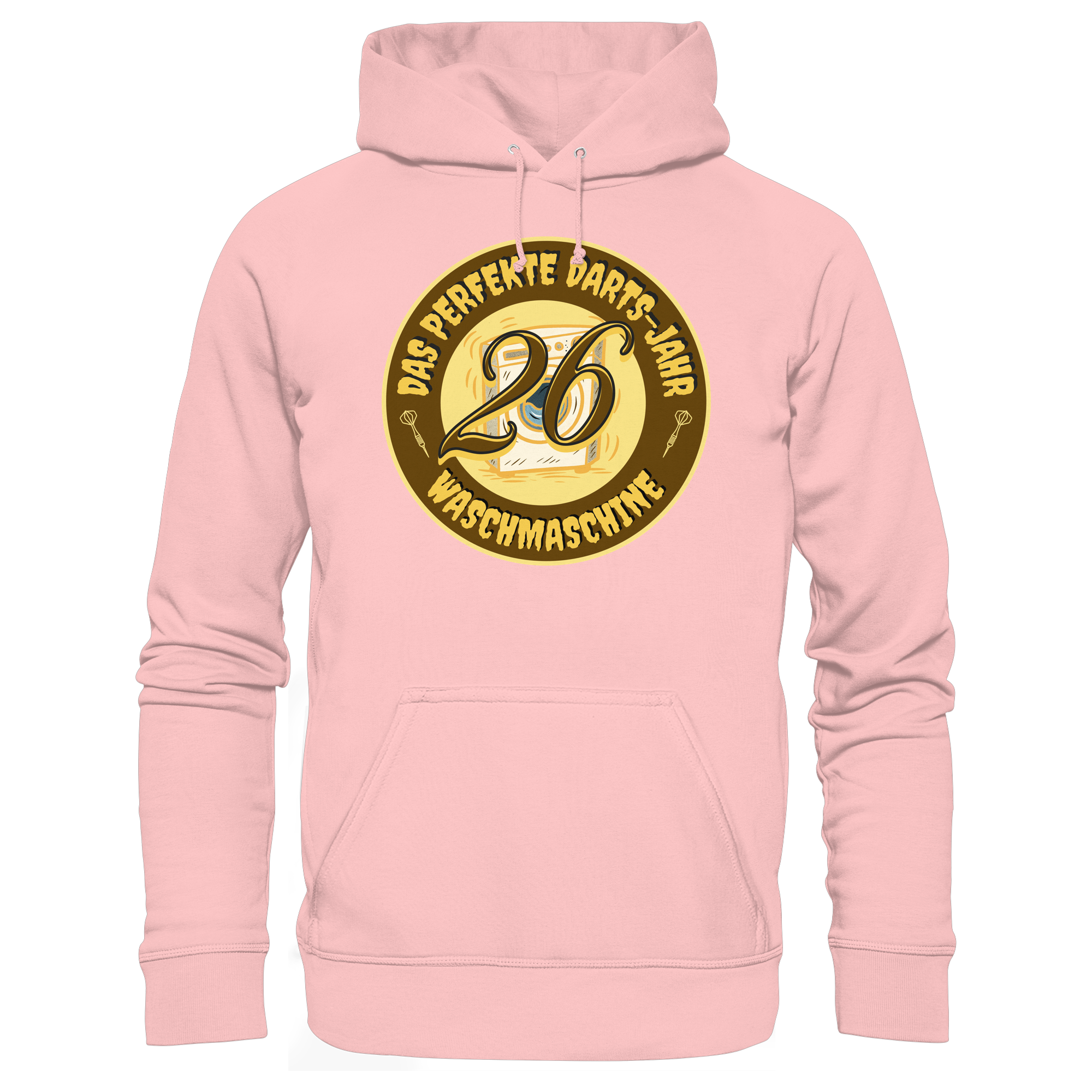 Darts-Hoodie Motiv "Perfektes Dartsjahr" (Druck vorne)