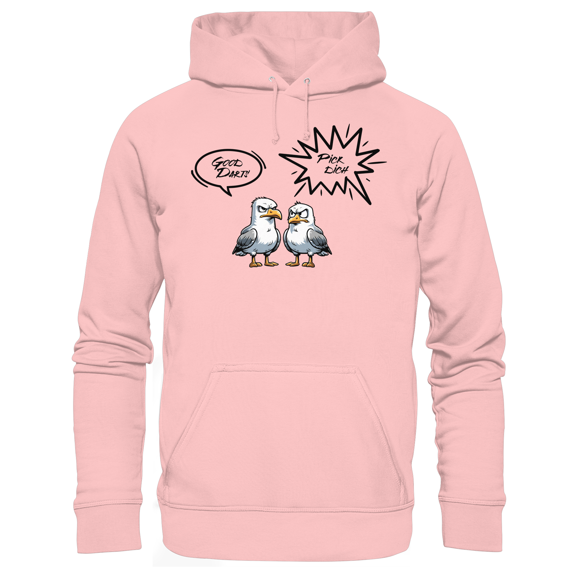 Darts-Hoodie Motiv "Pick Dich" (Druck vorne)
