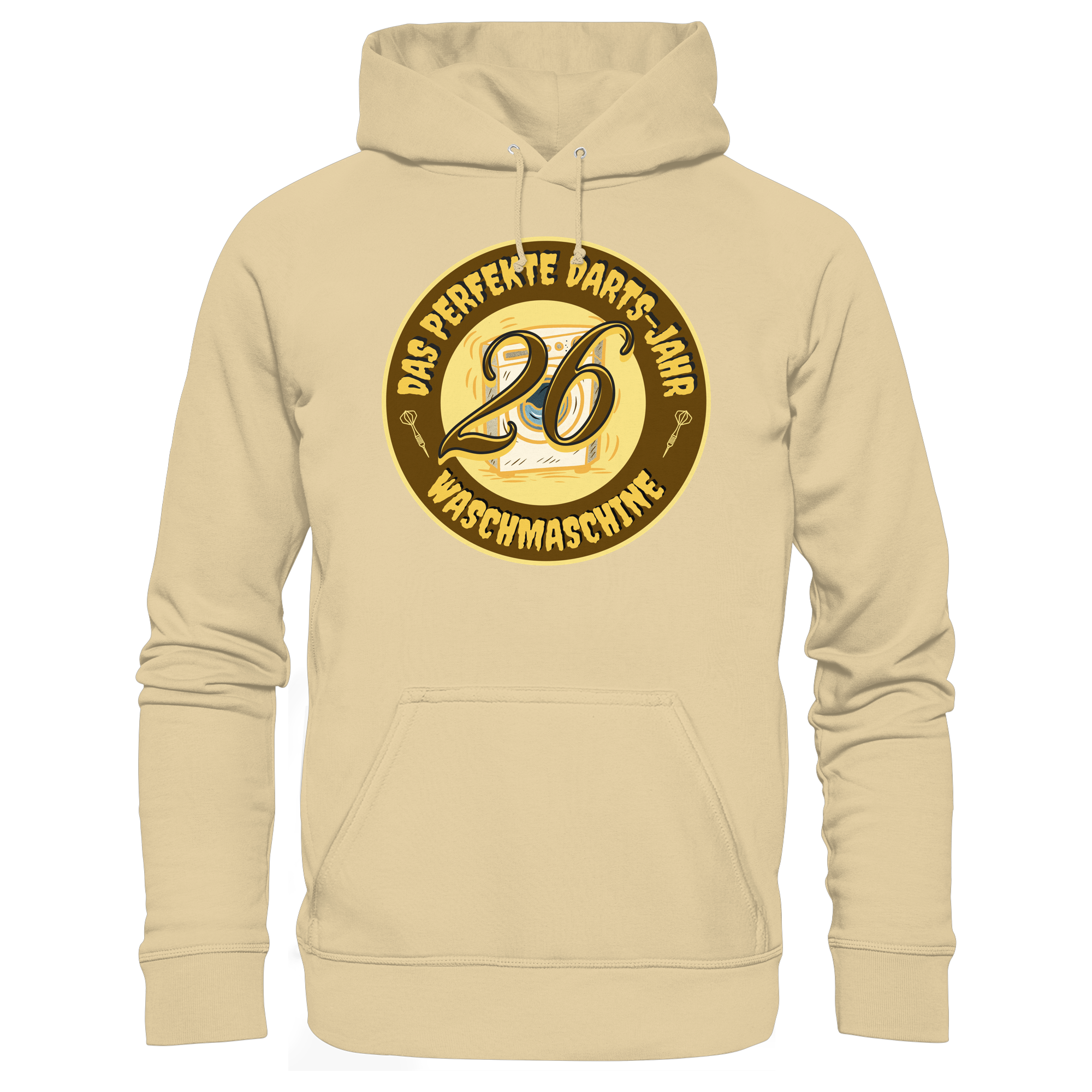 Darts-Hoodie Motiv "Perfektes Dartsjahr" (Druck vorne)