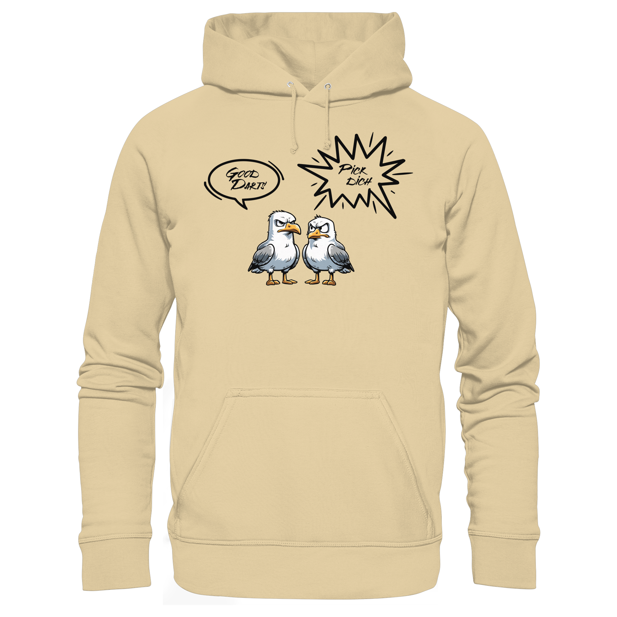 Darts-Hoodie Motiv "Pick Dich" (Druck vorne)