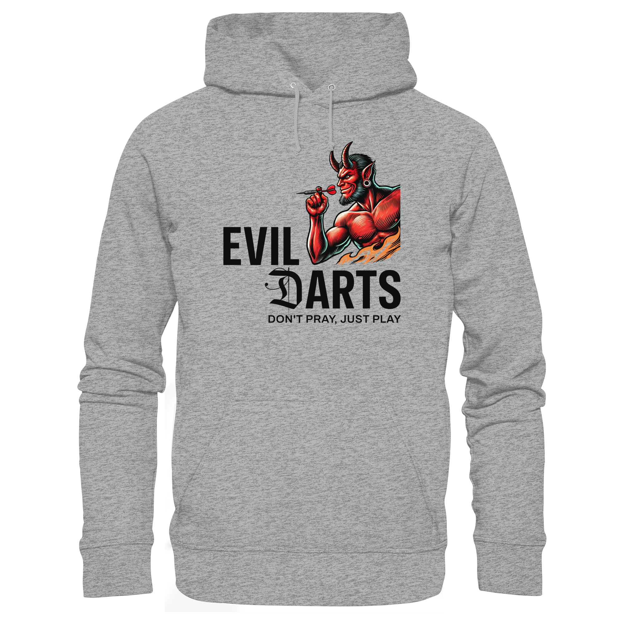 Darts-Hoodie Motiv "Evil Darts" (Druck vorne)