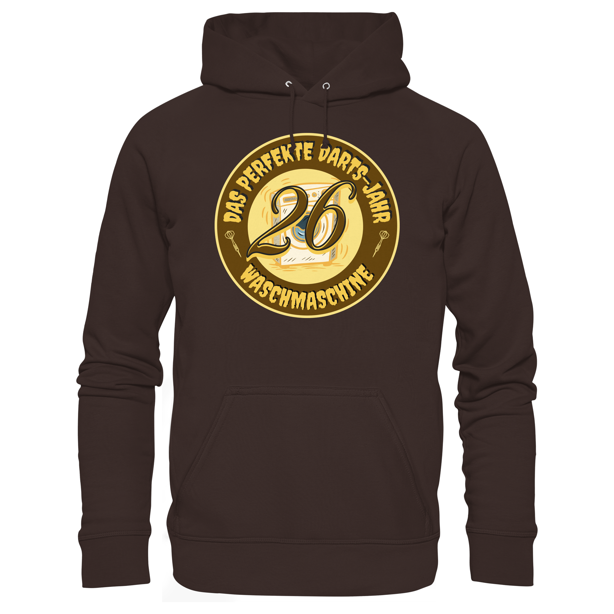 Darts-Hoodie Motiv "Perfektes Dartsjahr" (Druck vorne)