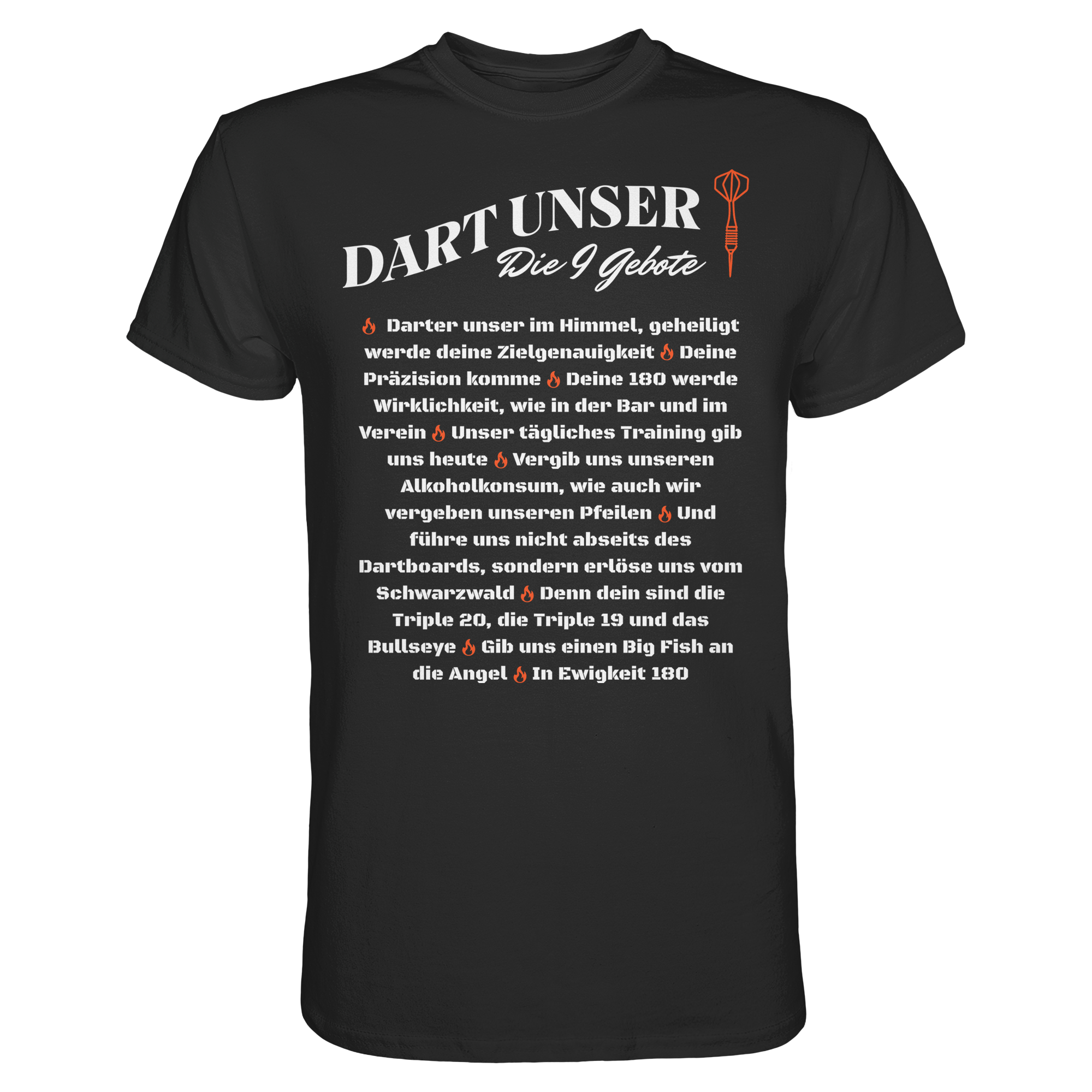 Darts-T-Shirt Motiv "Dart unser 2" (Druck vorne)