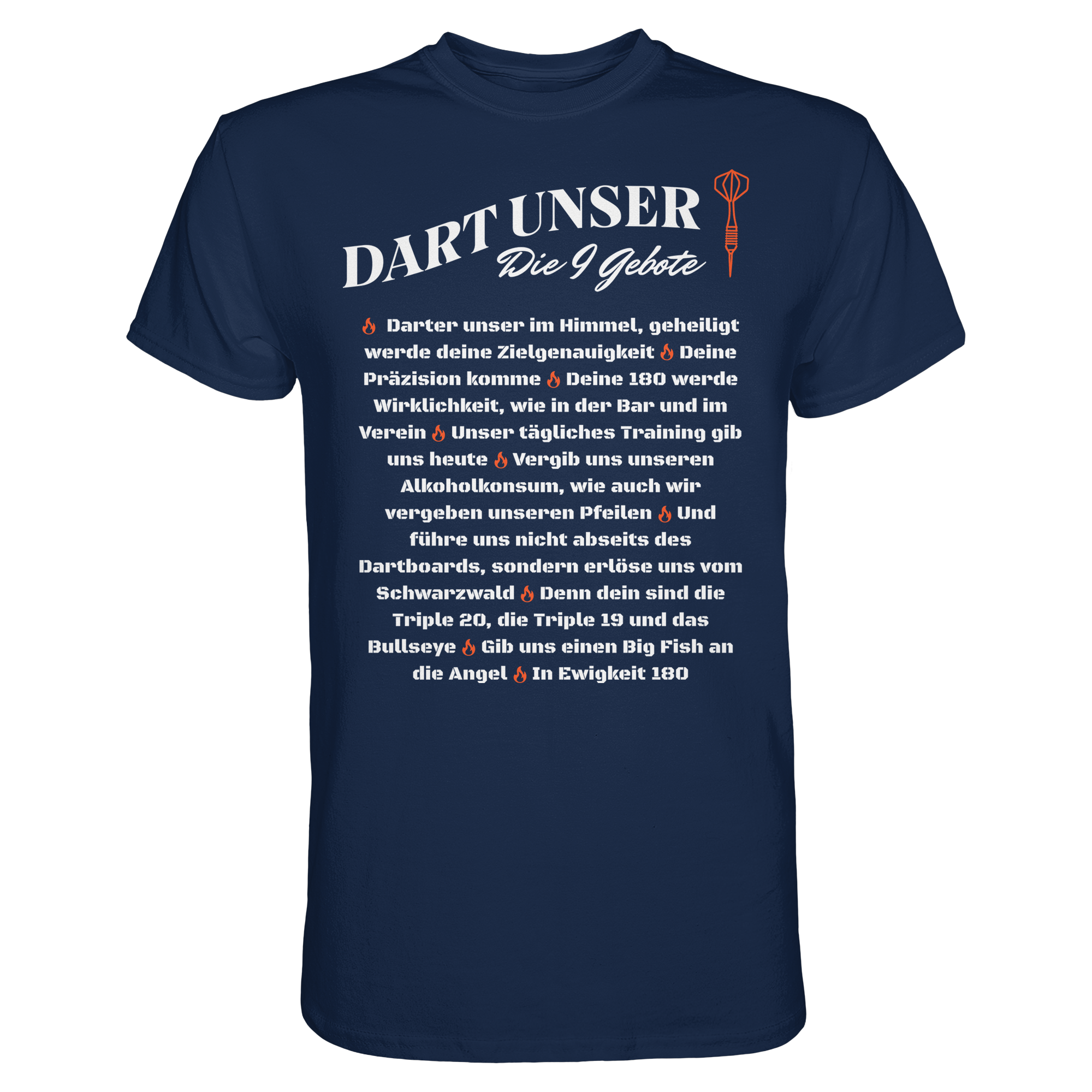 Darts-T-Shirt Motiv "Dart unser 2" (Druck vorne)