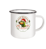 Fun-Emaille-Tasse Motiv "Grasdaggl Weihnachda" (Black)