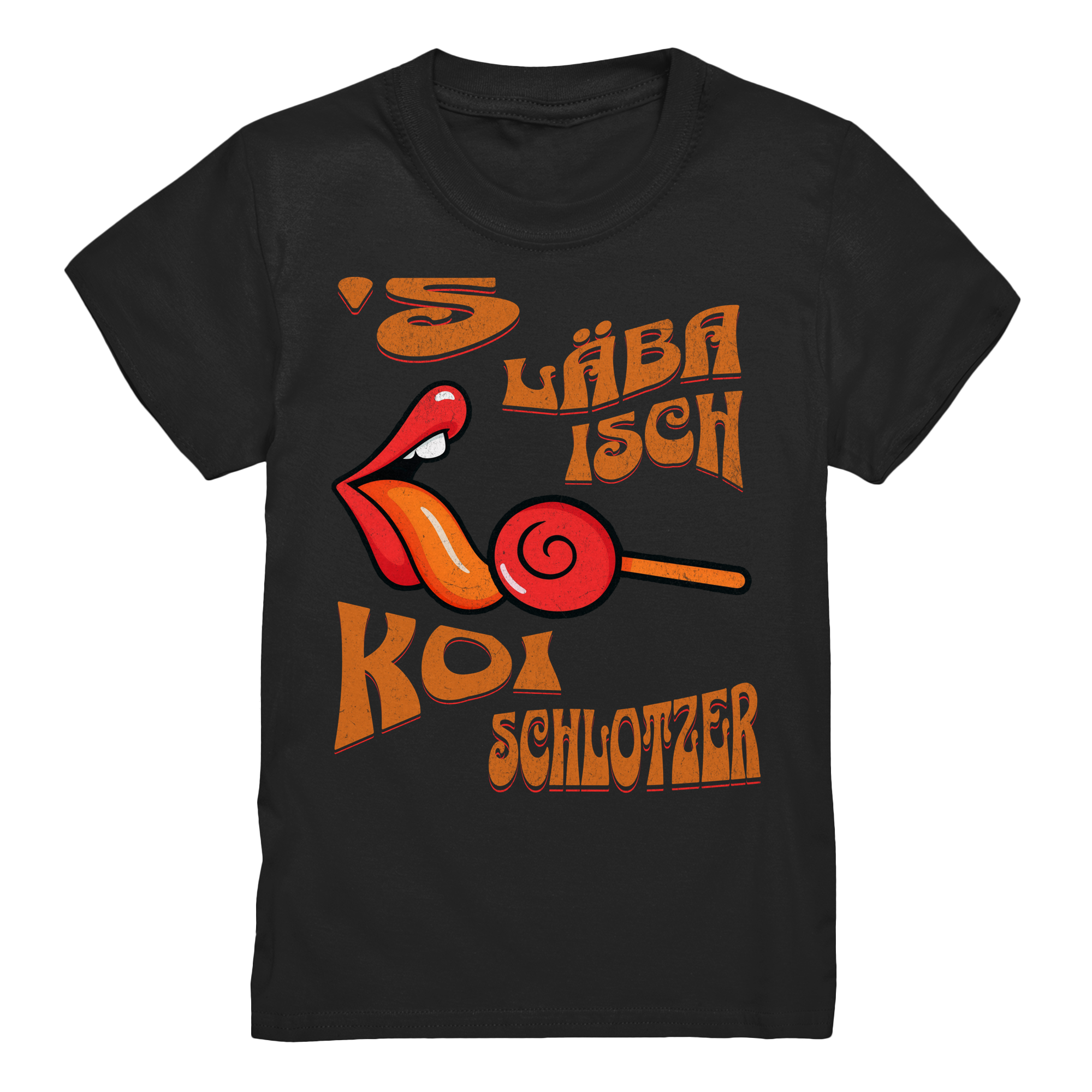 Kids-T-Shirt Motiv "Koi Schlotzer" (Druck vorne)