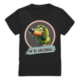 Kids-T-Shirt Motiv "Grasdaggl" (Druck vorne)