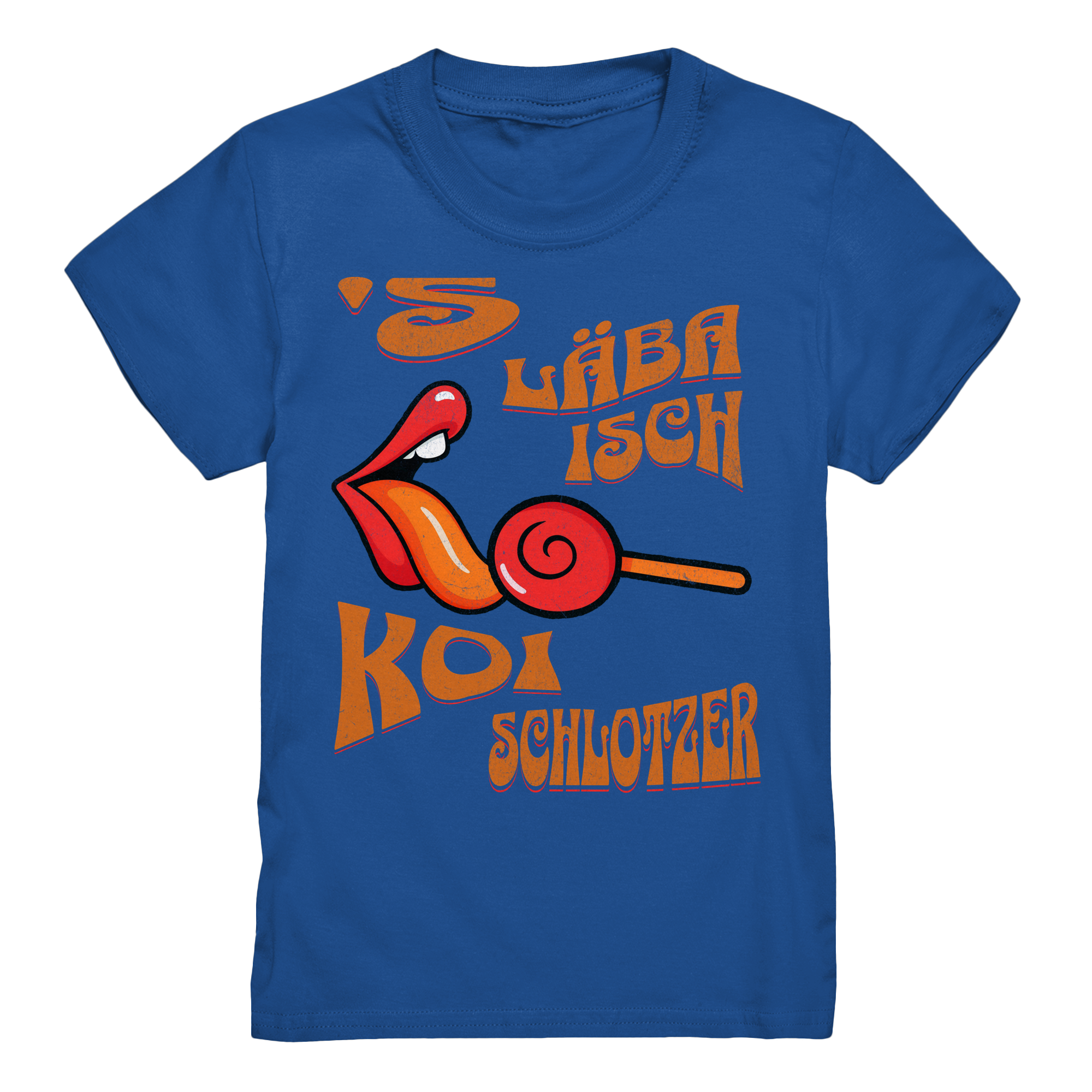 Kids-T-Shirt Motiv "Koi Schlotzer" (Druck vorne)