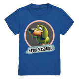 Kids-T-Shirt Motiv "Grasdaggl" (Druck vorne)