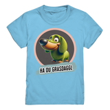 Kids-T-Shirt Motiv "Grasdaggl" (Druck vorne)