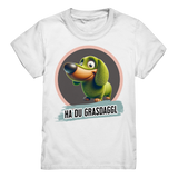 Kids-T-Shirt Motiv "Grasdaggl" (Druck vorne)