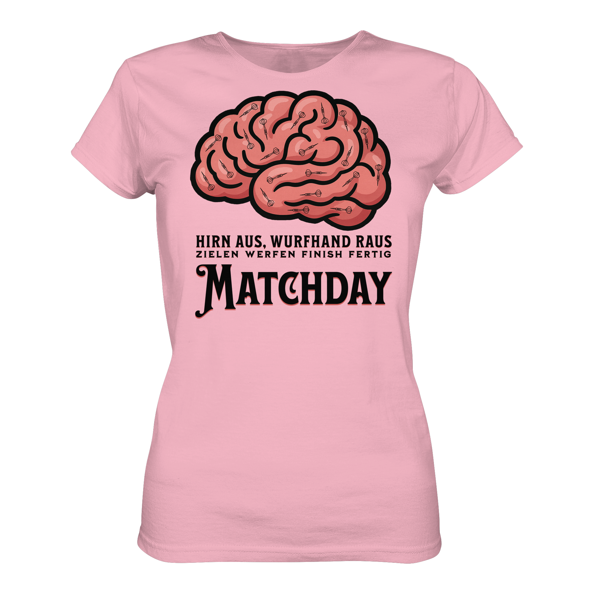 Damen Darts-T-Shirt Motiv "Matchday" (Druck vorne)