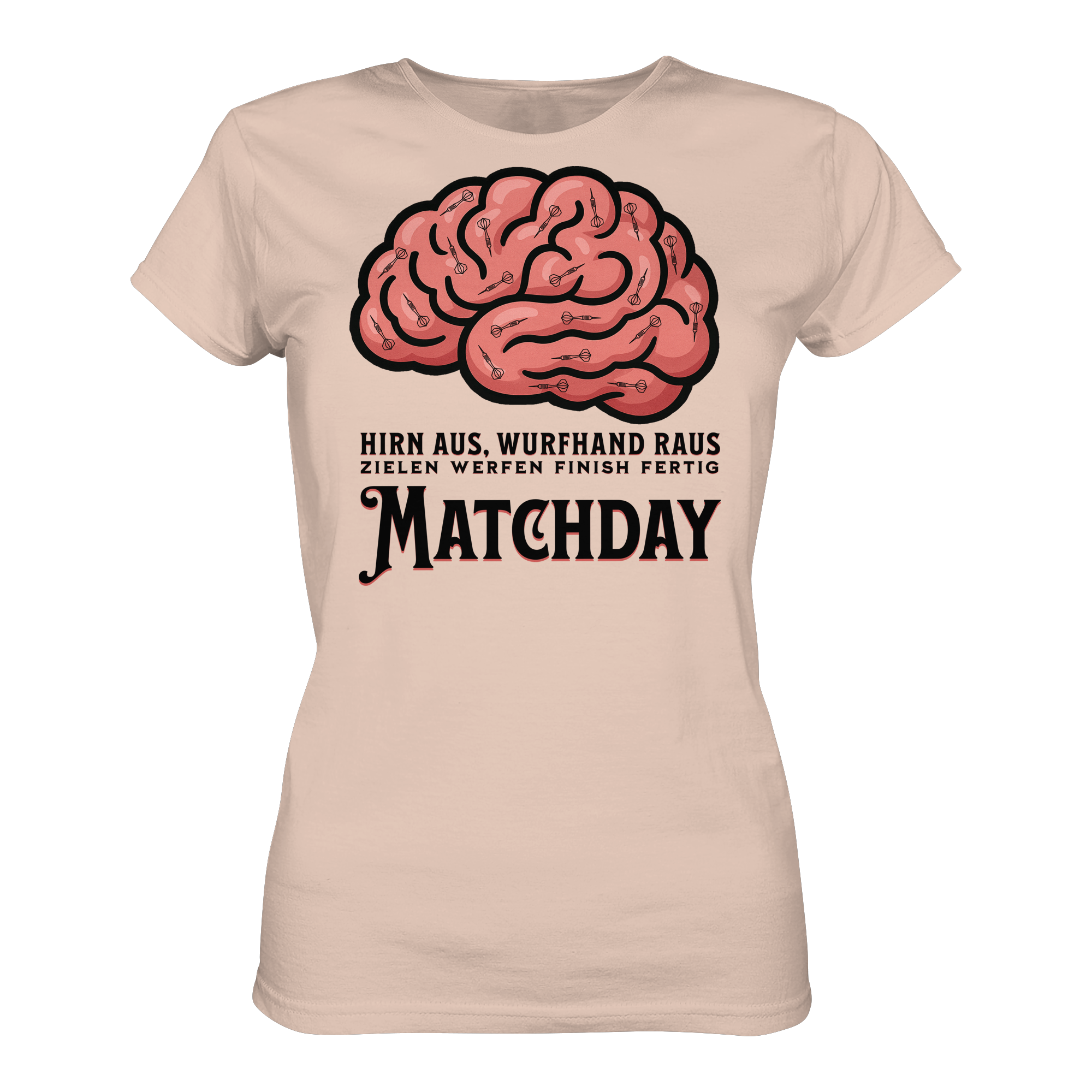 Damen Darts-T-Shirt Motiv "Matchday" (Druck vorne)