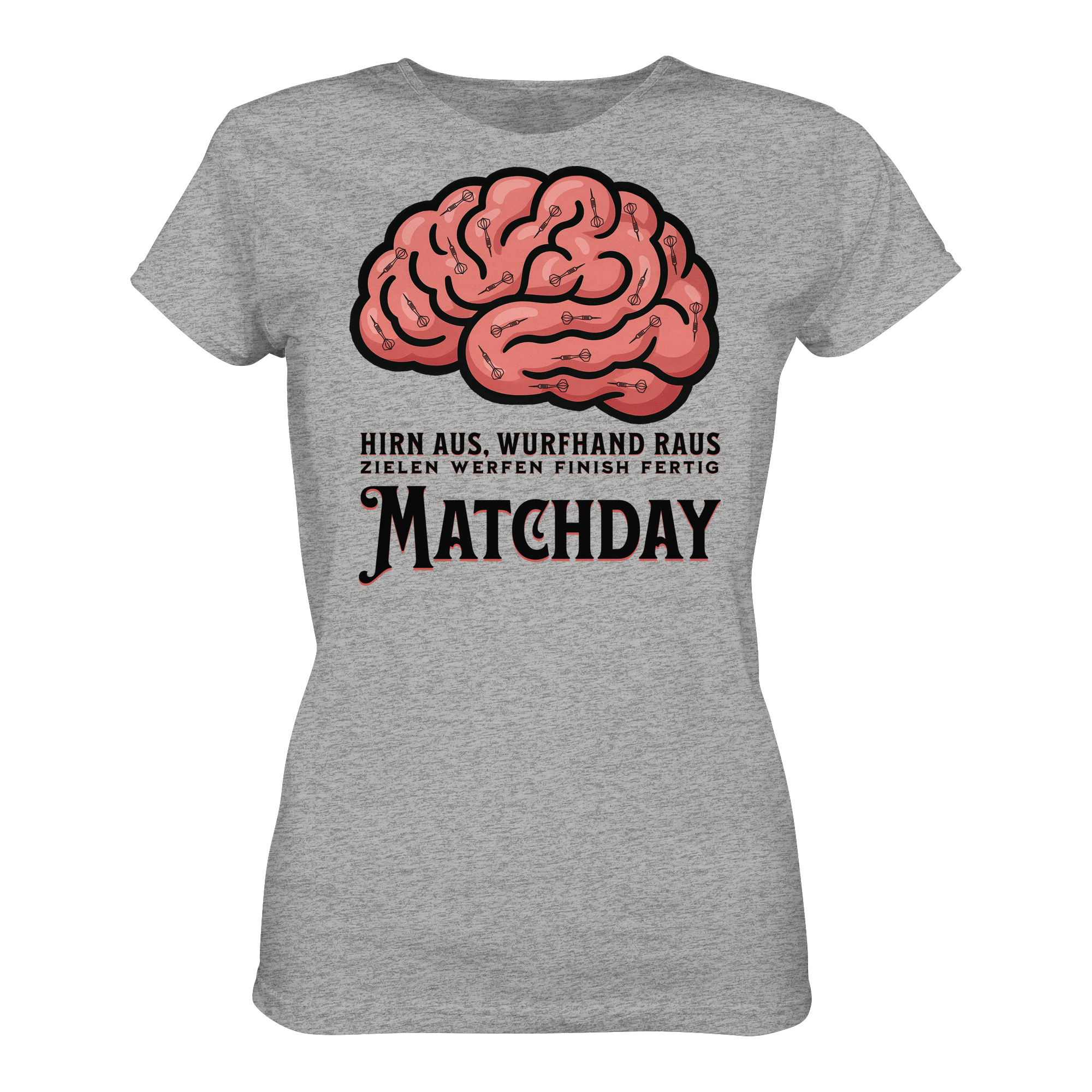 Damen Darts-T-Shirt Motiv "Matchday" (Druck vorne)