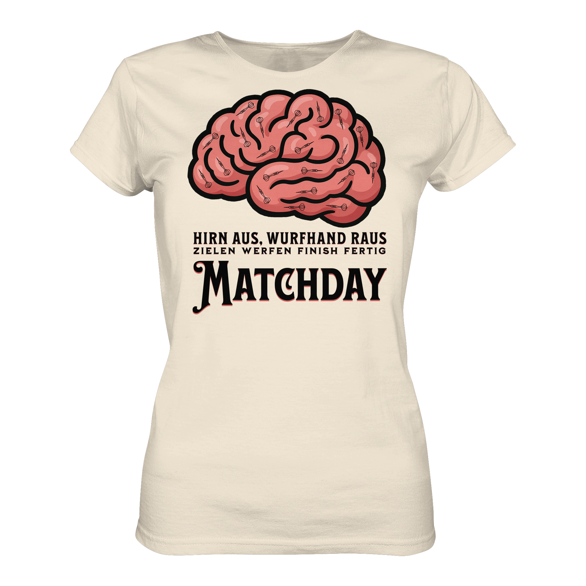 Damen Darts-T-Shirt Motiv "Matchday" (Druck vorne)