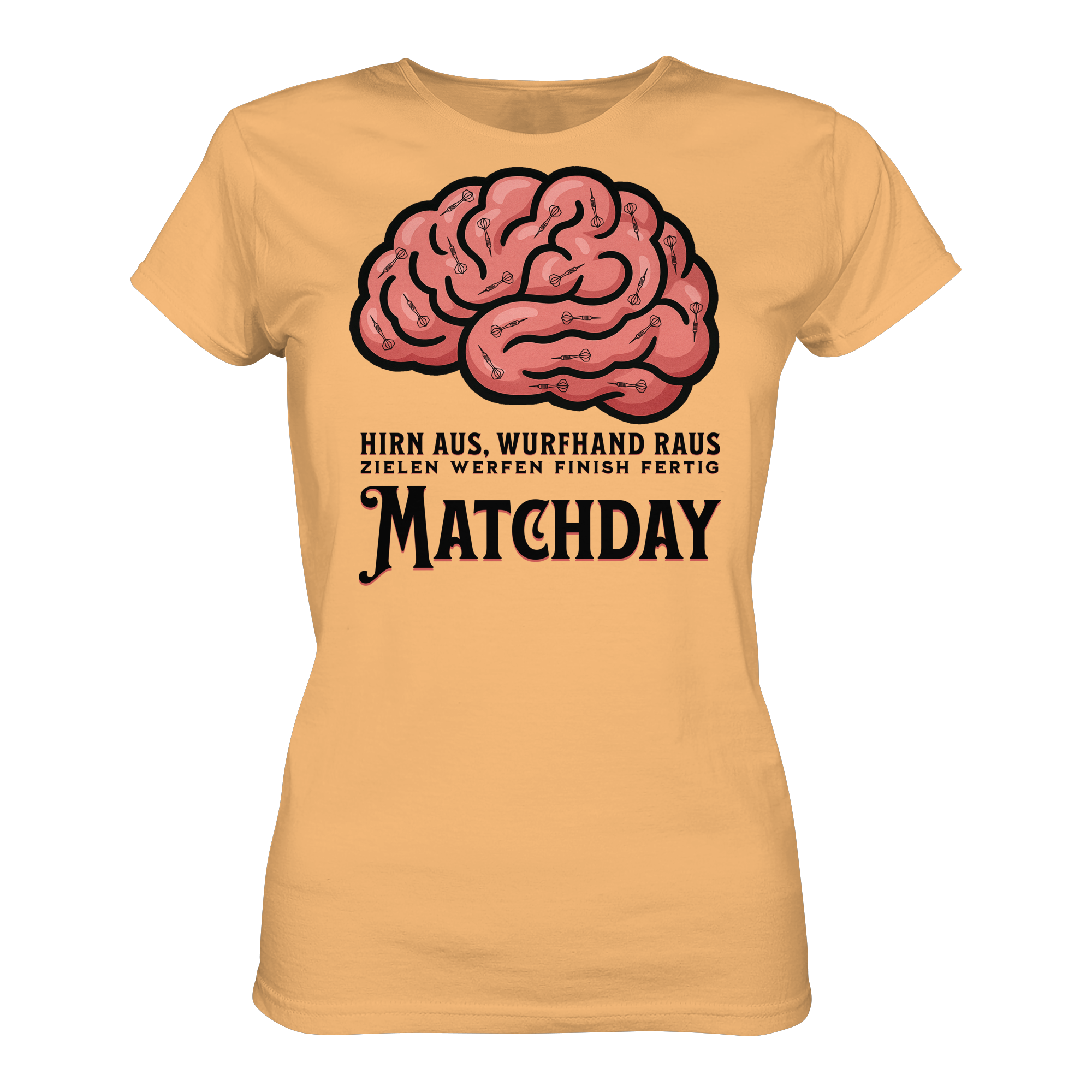 Damen Darts-T-Shirt Motiv "Matchday" (Druck vorne)