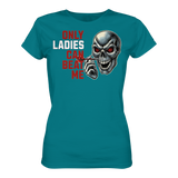 Darts-T-Shirt Motiv "Only Ladies Skull" (Druck vorne)