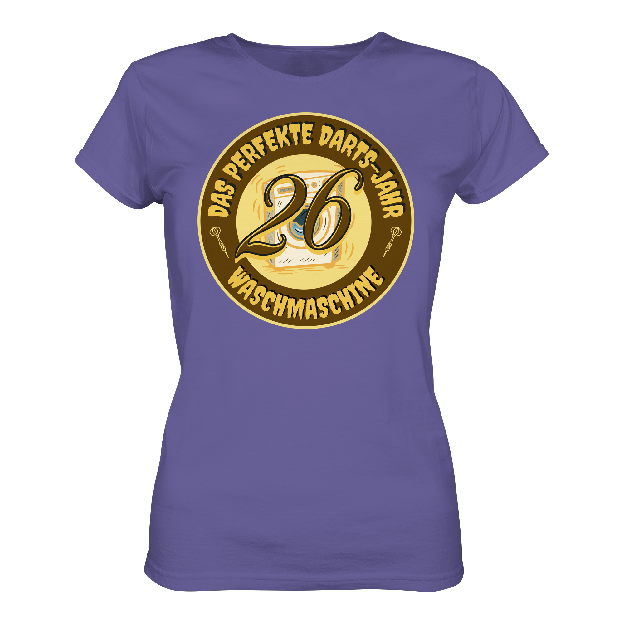 Damen Darts-T-Shirt Motiv "Perfektes Dartsjahr" (Druck vorne)
