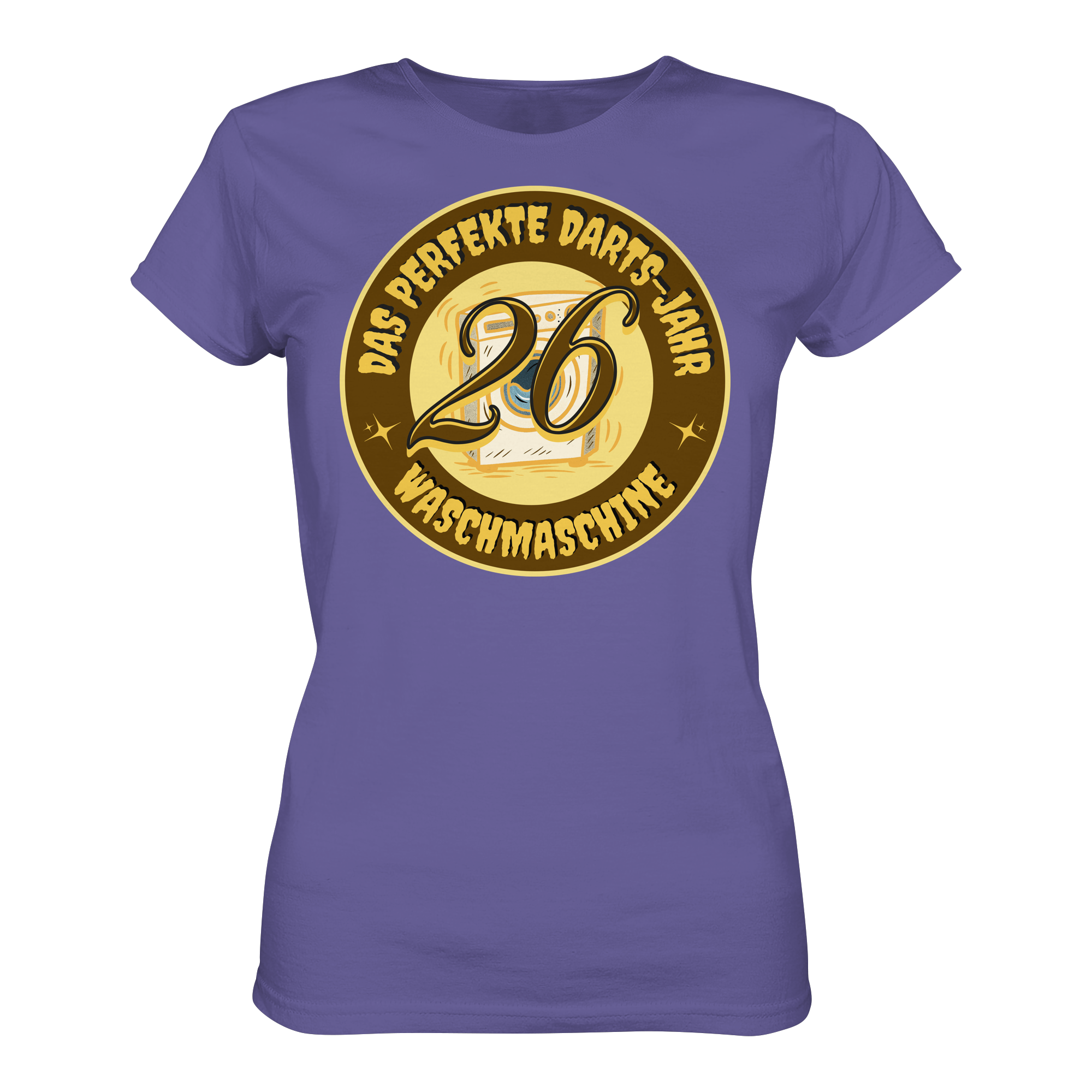 Damen Darts-T-Shirt Motiv "Perfektes Dartsjahr" (Druck vorne)