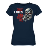 Darts-T-Shirt Motiv "Only Ladies Skull" (Druck vorne)