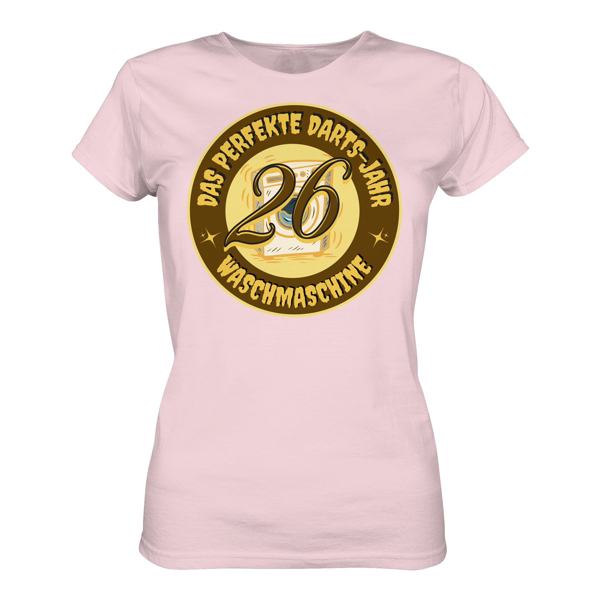 Damen Darts-T-Shirt Motiv "Perfektes Dartsjahr" (Druck vorne)