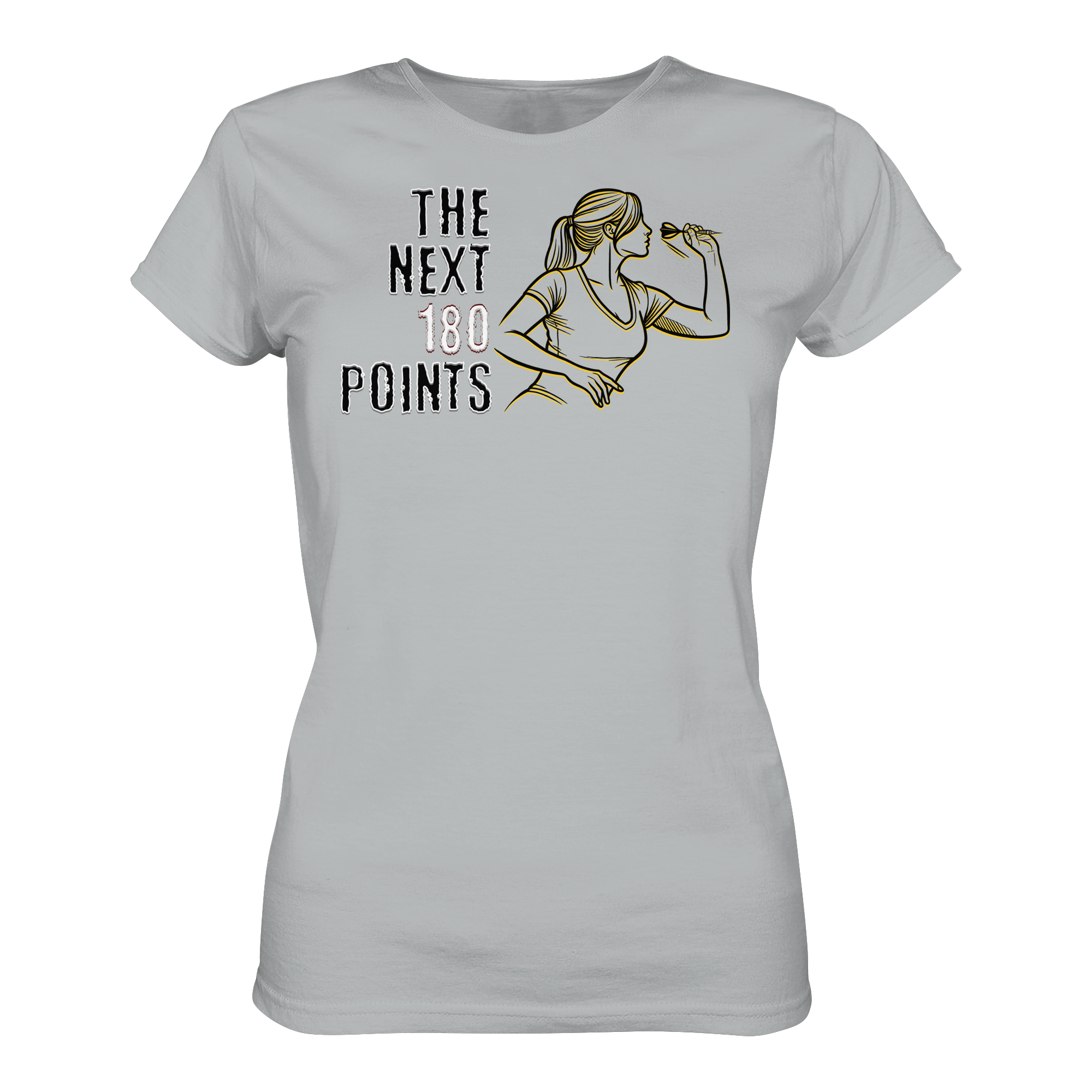 Darts-T-Shirt Motiv "180 Points" (Druck vorne)