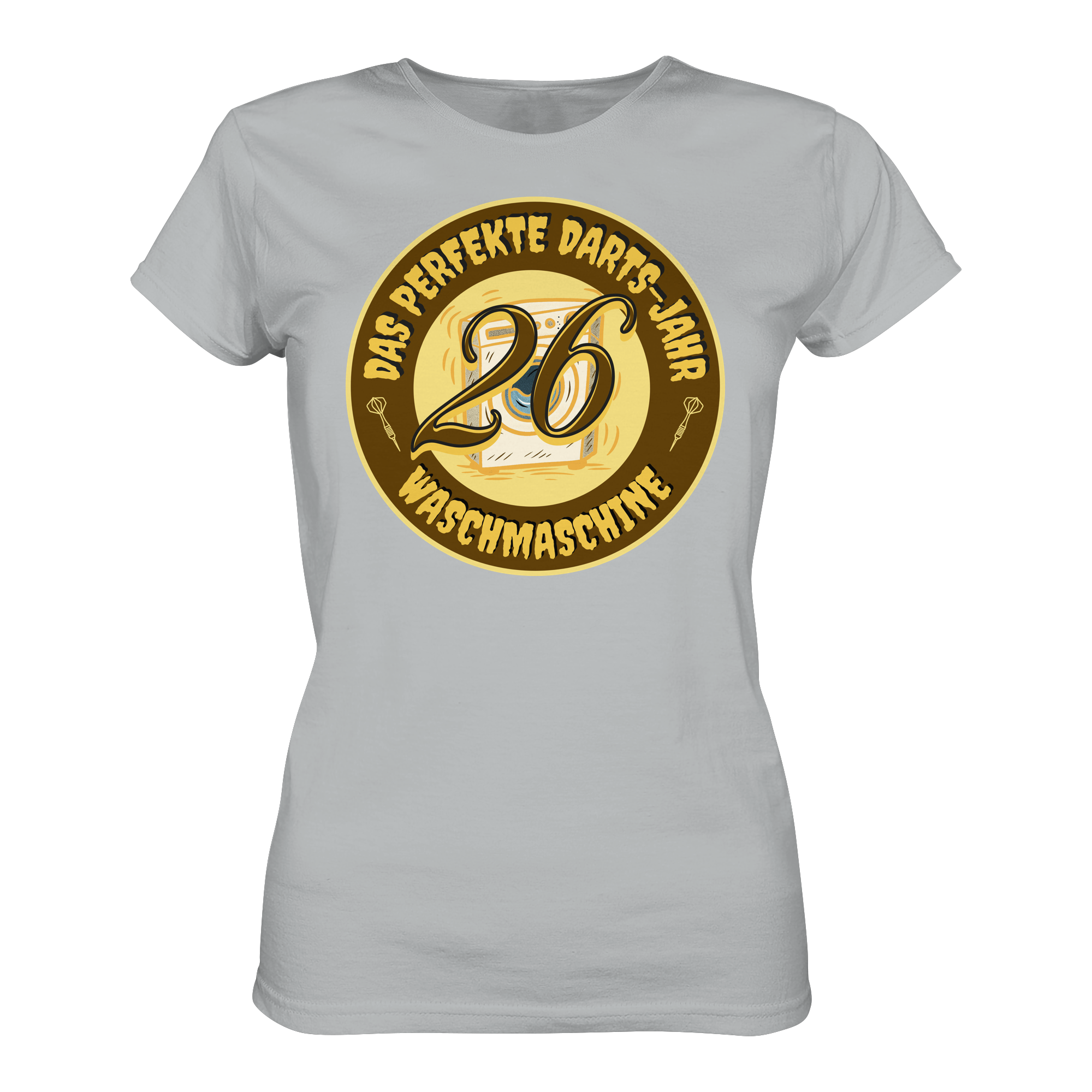 Damen Darts-T-Shirt Motiv "Perfektes Dartsjahr" (Druck vorne)