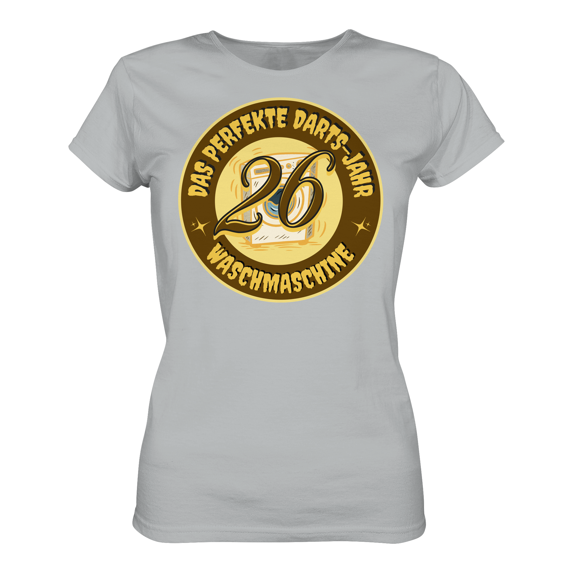 Damen Darts-T-Shirt Motiv "Perfektes Dartsjahr" (Druck vorne)