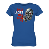 Darts-T-Shirt Motiv "Only Ladies Skull" (Druck vorne)