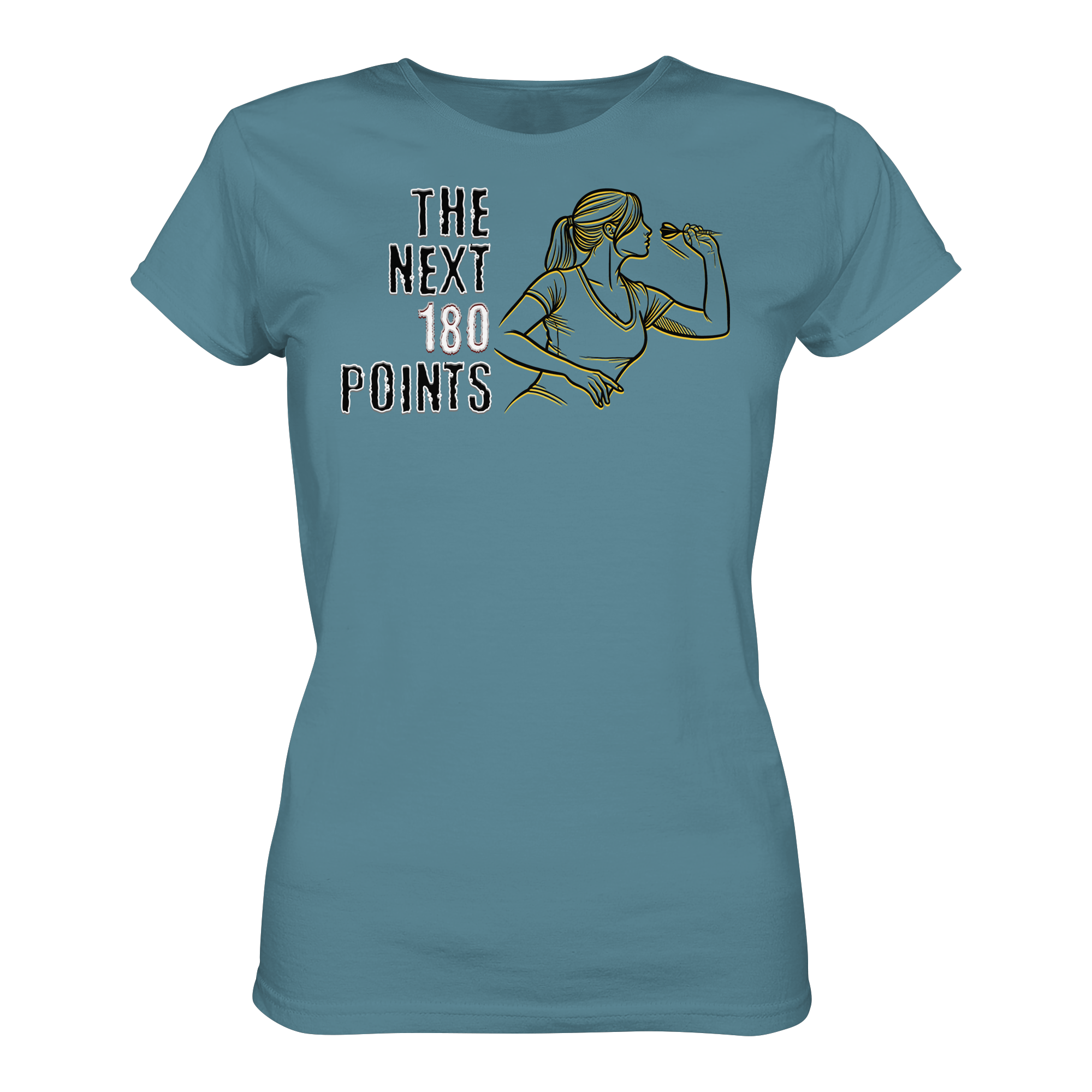 Darts-T-Shirt Motiv "180 Points" (Druck vorne)